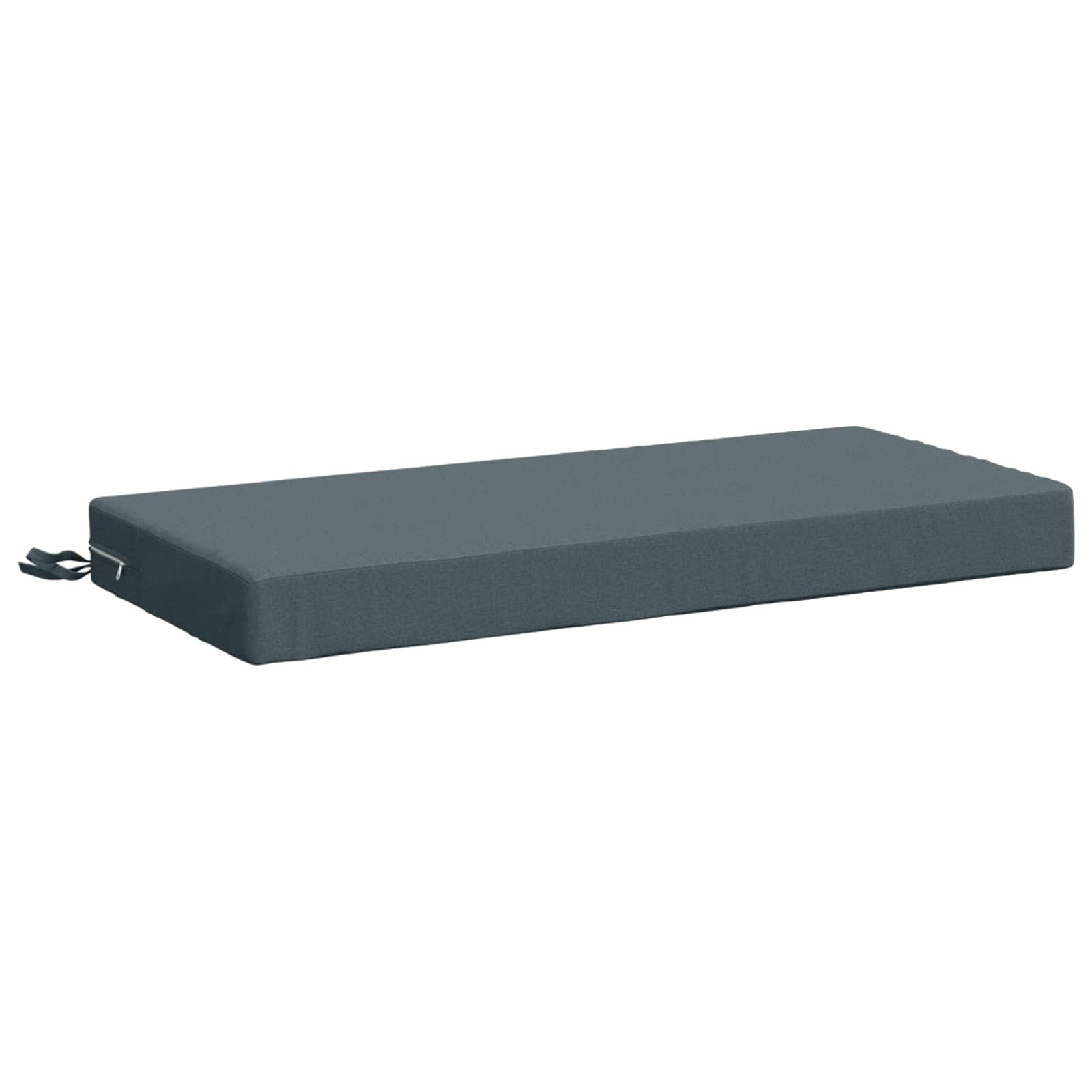 vidaXL Възглавница за пейка SOEST 100% полиестер Синьо 80 x 40 x 8 cm