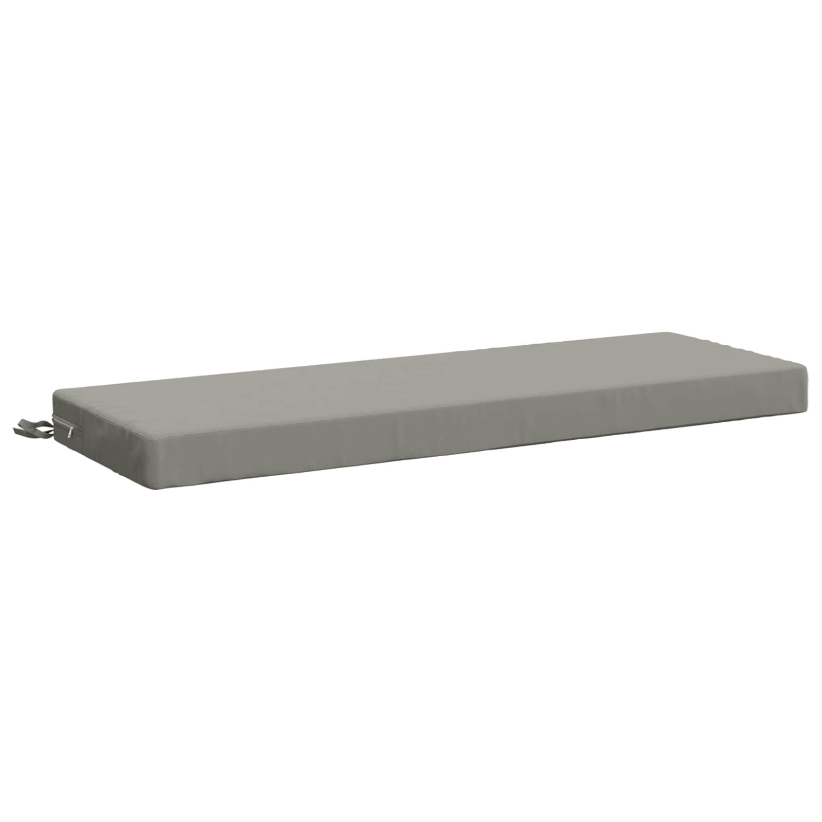 vidaXL Възглавница за пейка SOEST 100% полиестер Сиво 120 x 40 x 8 см