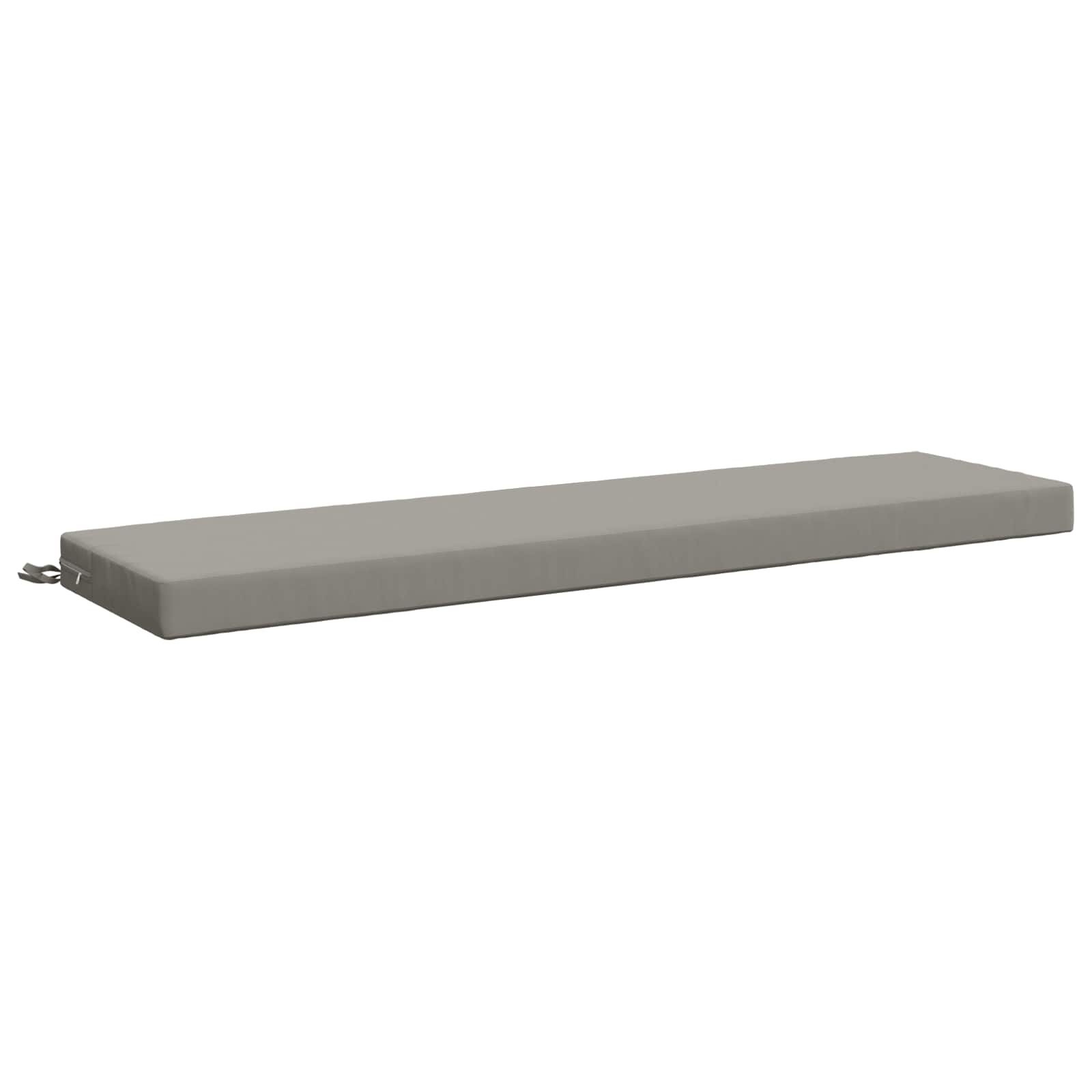 vidaXL Възглавница за пейка SOEST 100% полиестер Сиво 150 x 40 x 8 см