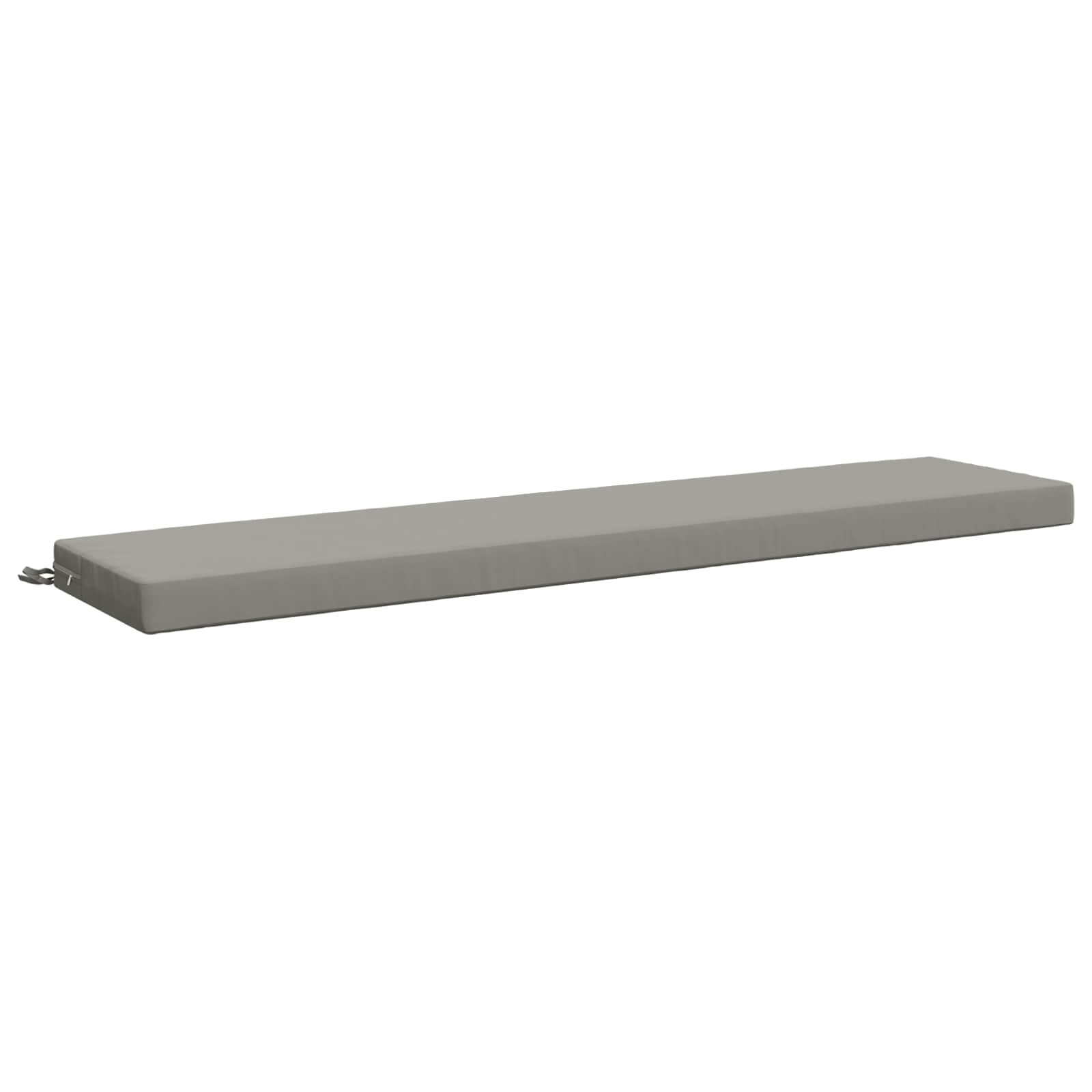 vidaXL Възглавница за пейка SOEST 100% полиестер Сиво 170 x 40 x 8 см