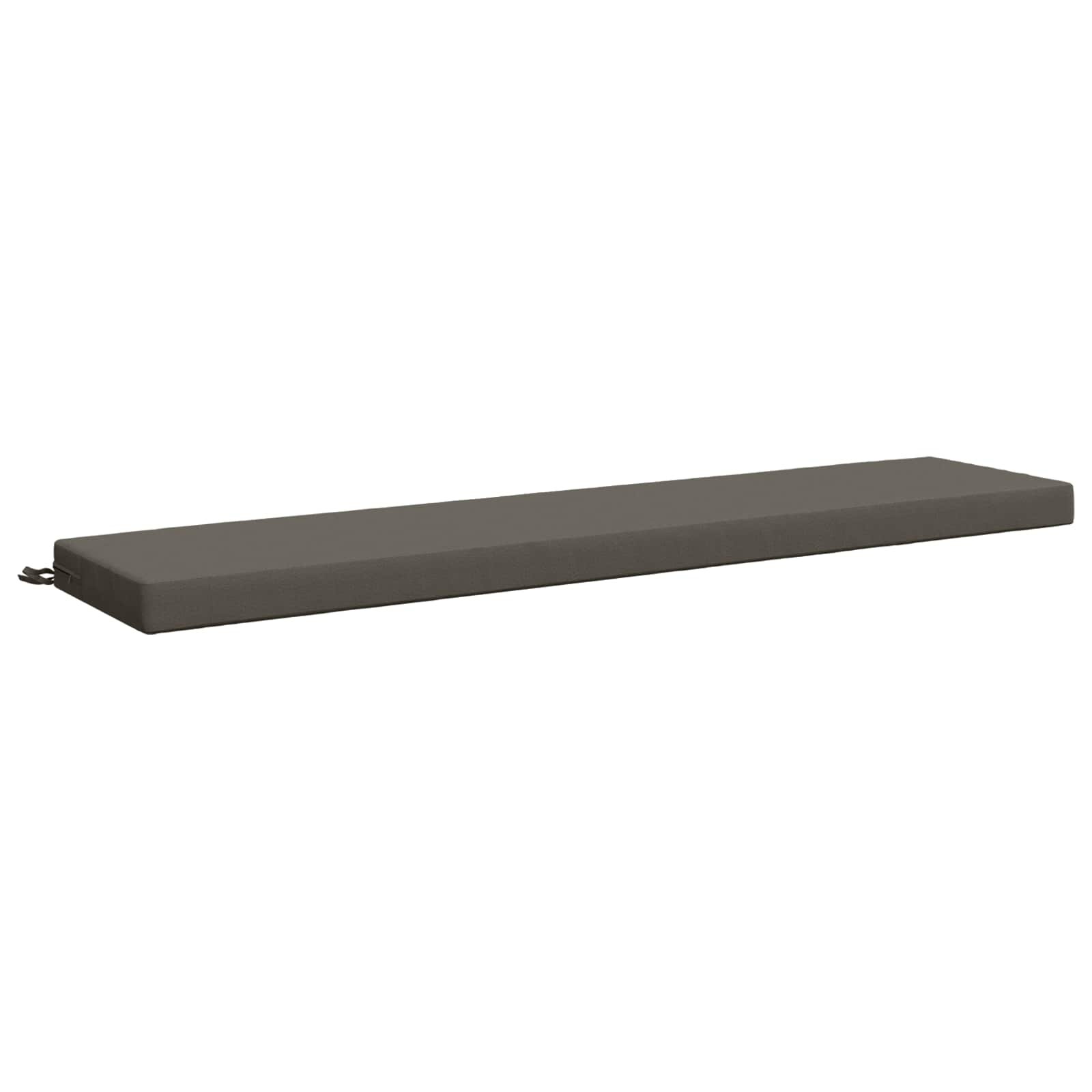 vidaXL Възглавница за пейка SOEST 100% полиестер Сиво 180 x 40 x 8 см