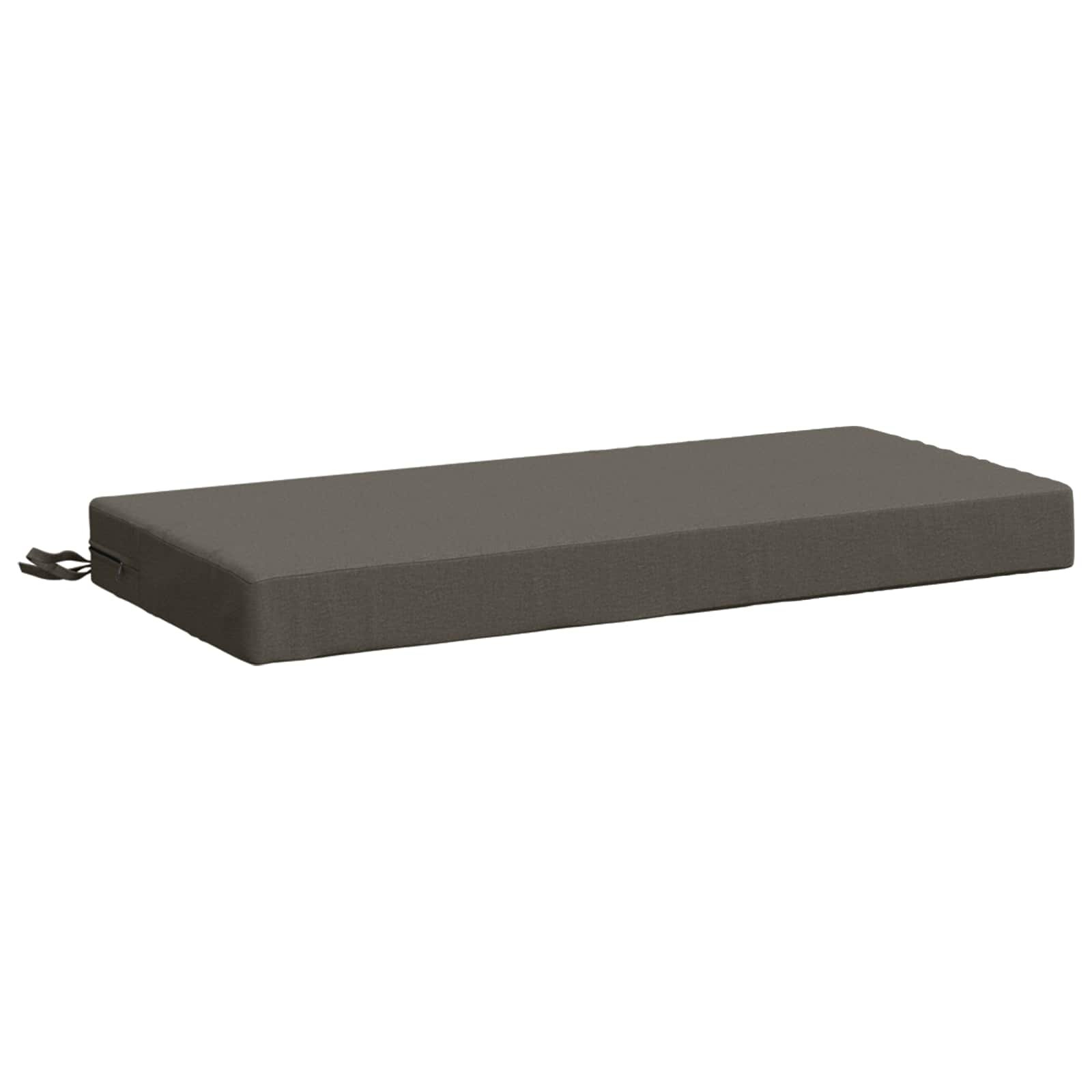 vidaXL Възглавница за пейка SOEST 100% полиестер Сиво 80 x 40 x 8 cm