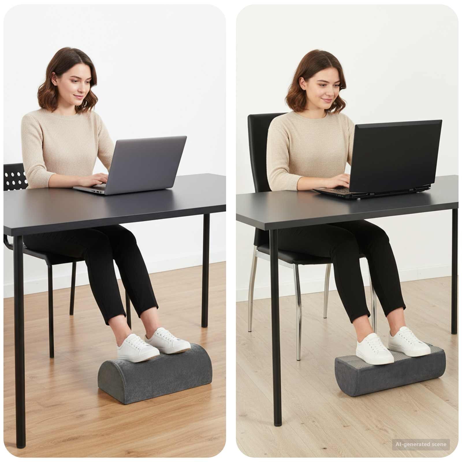 vidaXL Възглавница за повдигане на крака 42 x 18 x 13 см Твърд PU пяна