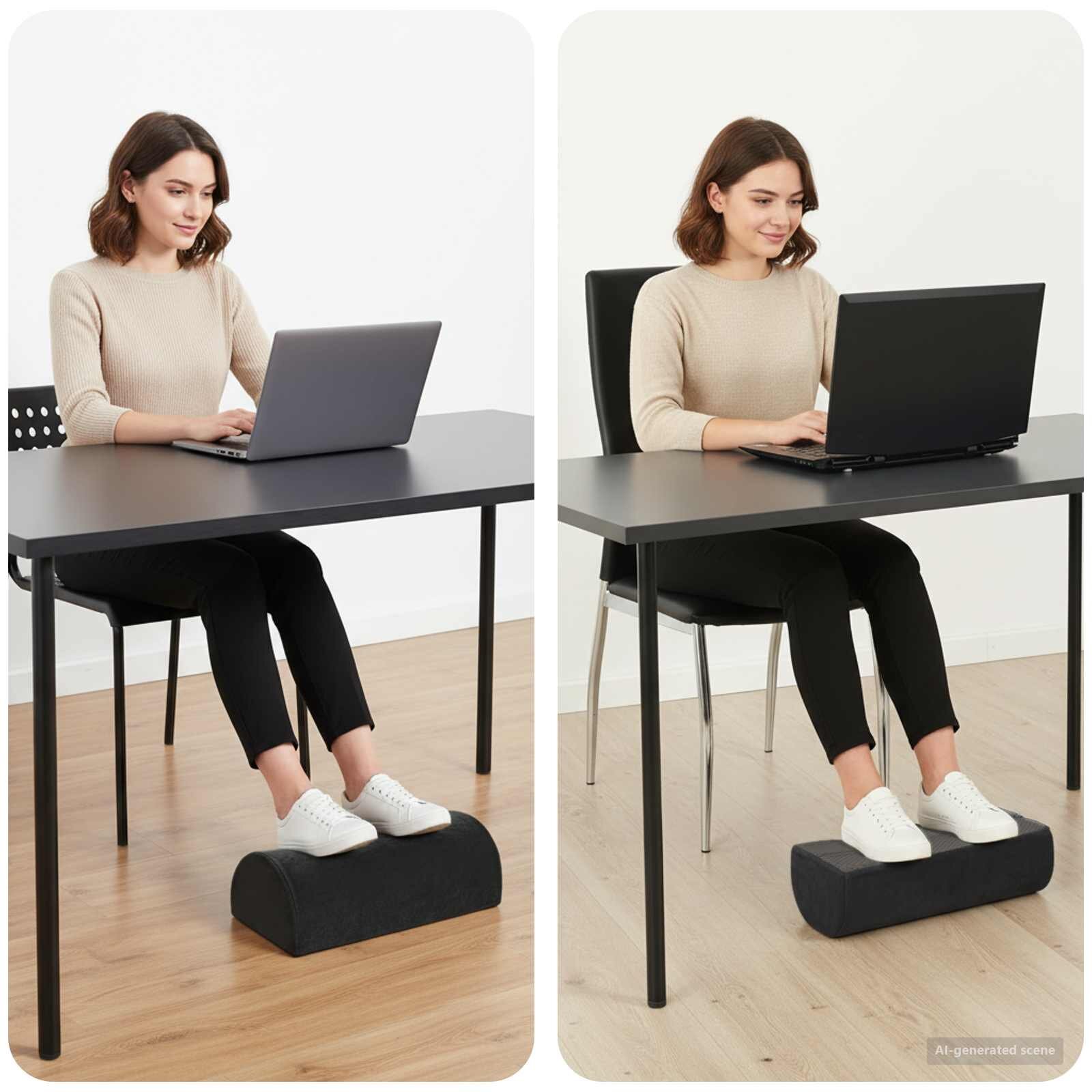 vidaXL Възглавница за повдигане на крака 42 x 18 x 13 см Твърд PU пяна