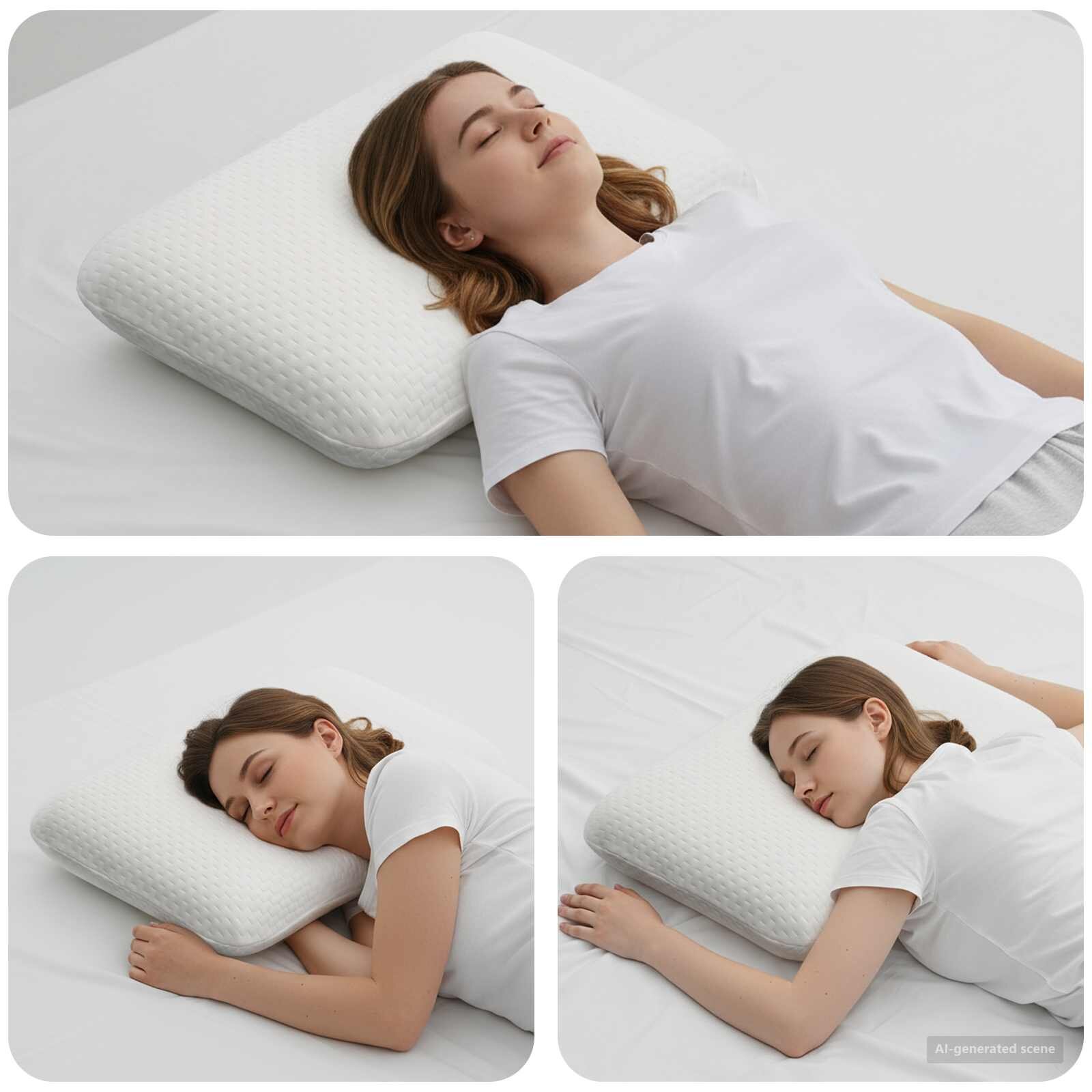 vidaXL Възглавница за спане 60 x 40 x 10 см Мемори пяна Бяло