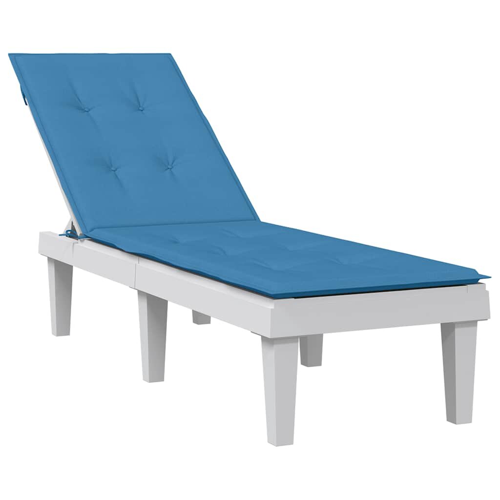 vidaXL Възглавница за стол шезлонг меланж синя (75+105) x 50 x 4 см плат