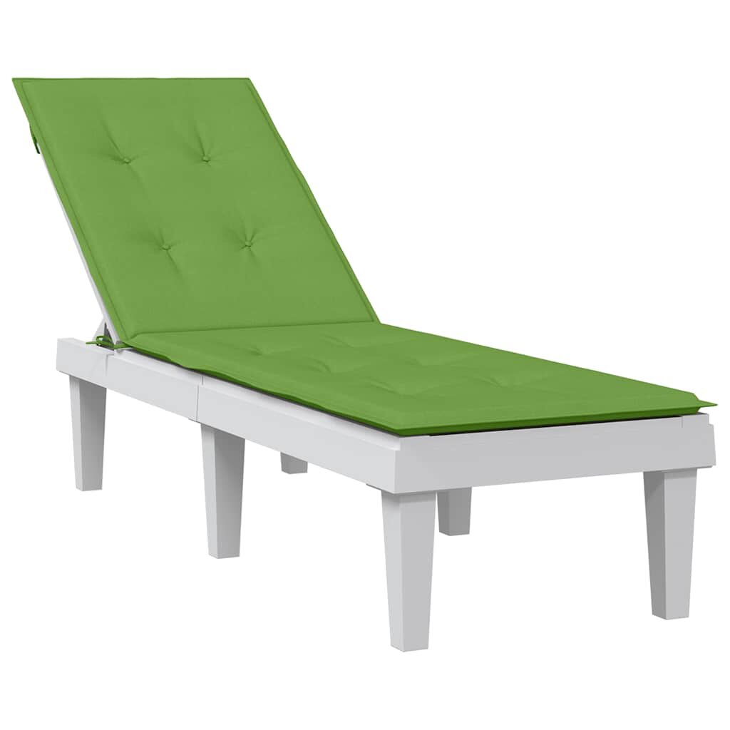 vidaXL Възглавница за стол шезлонг меланж зелена (75+105) x 50 x 4 см плат