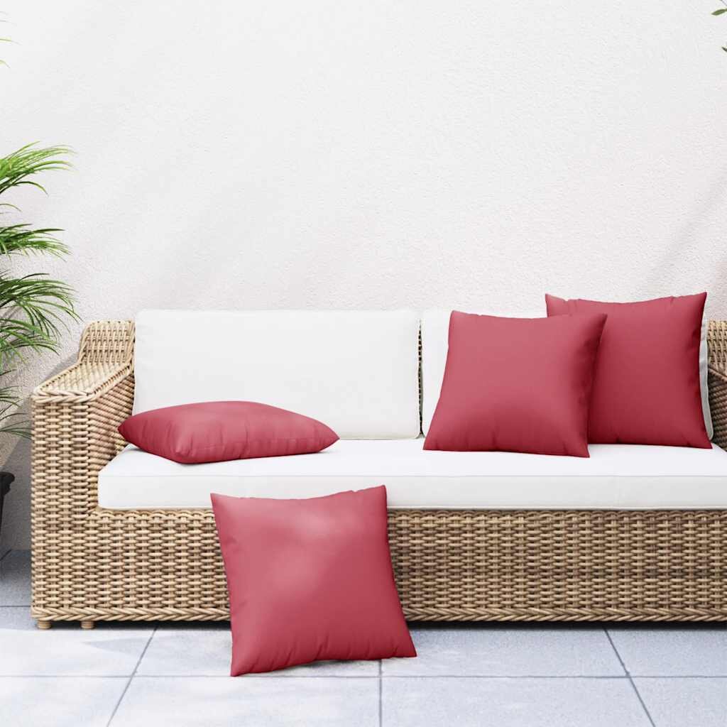vidaXL Възглавници за диван 4 бр. бордо 60x60 см плат