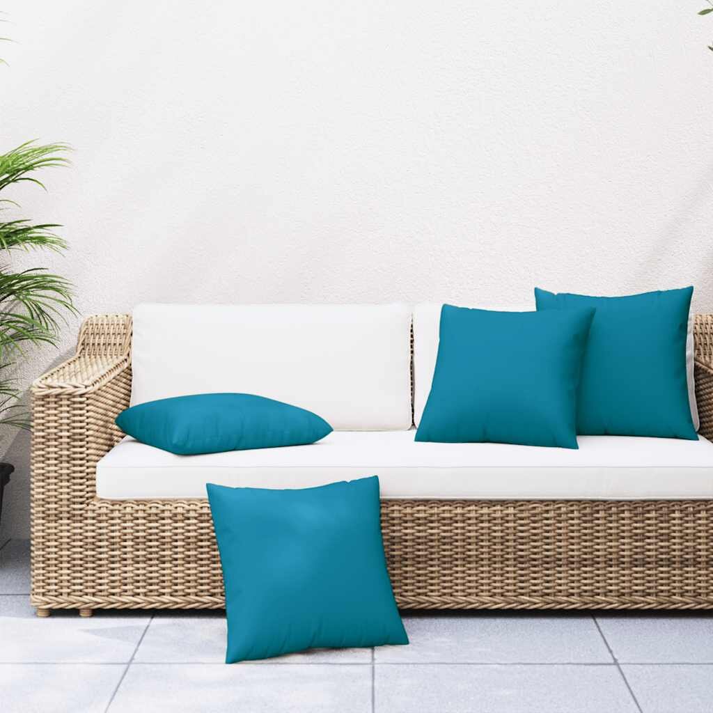 vidaXL Възглавници за диван 4 бр. сини 60x60 см плат