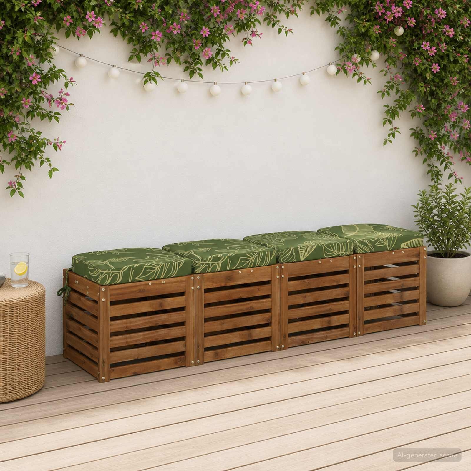 vidaXL Възглавници за седалки - 4 части SOEST 4 бр. 100% полиестер