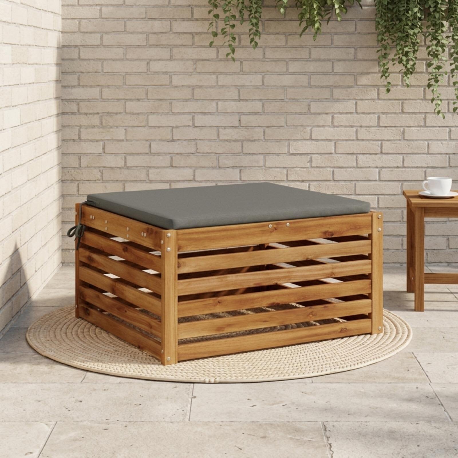 vidaXL Възглавници за седалки SOEST 100% полиестер Сиво 60 x 60 x 3 см