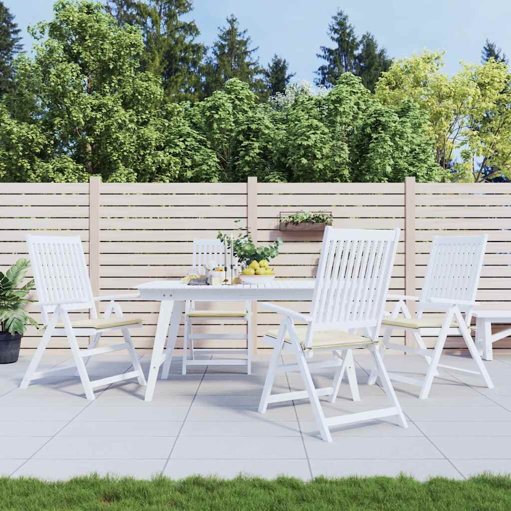 vidaXL Възглавници за столове 4 бр кремави 40x40x3 см Оксфорд плат