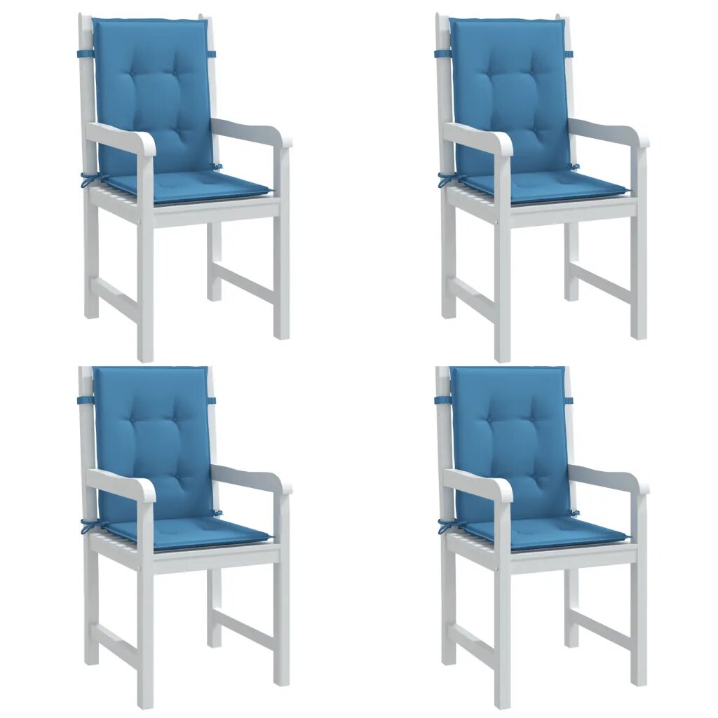 vidaXL Възглавници за столове 4 бр меланж сини 100x50x4 см плат