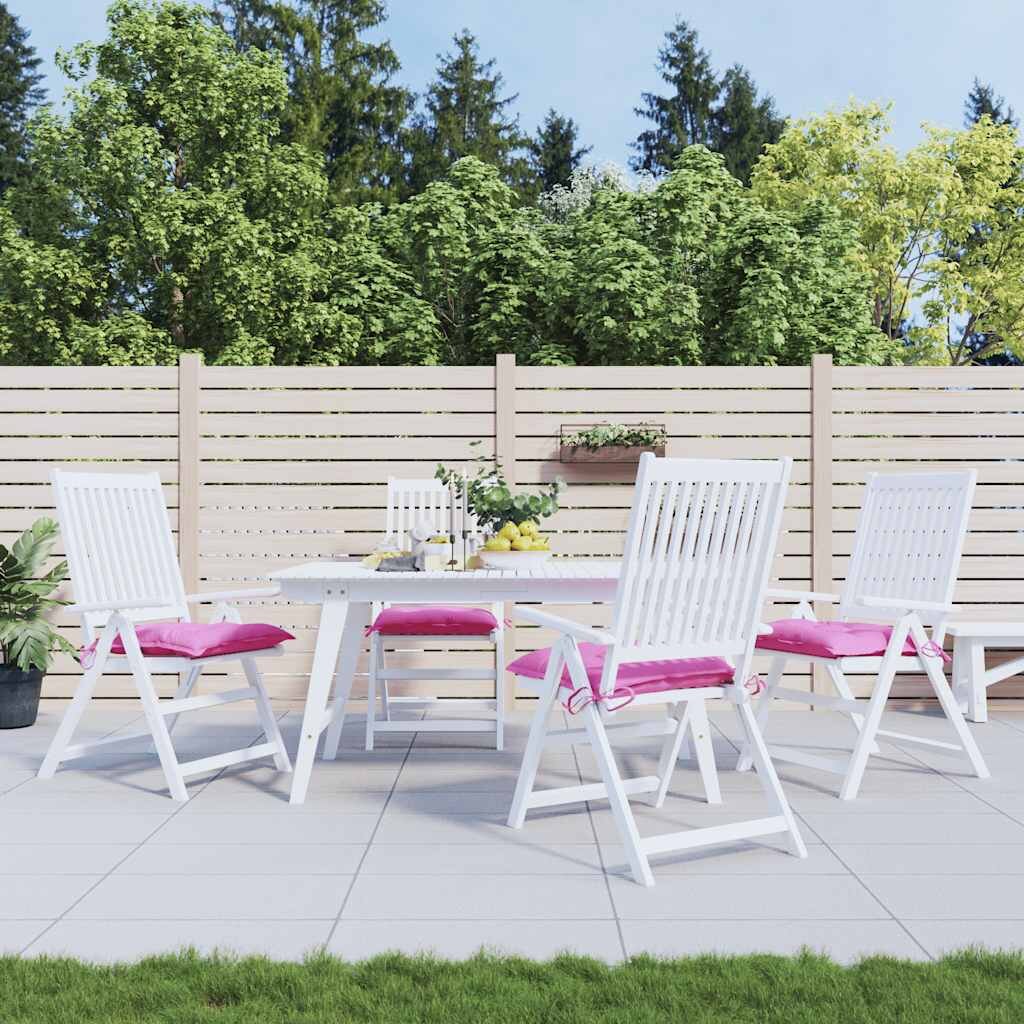 vidaXL Възглавници за столове 4 бр розови 40x40x7 см плат
