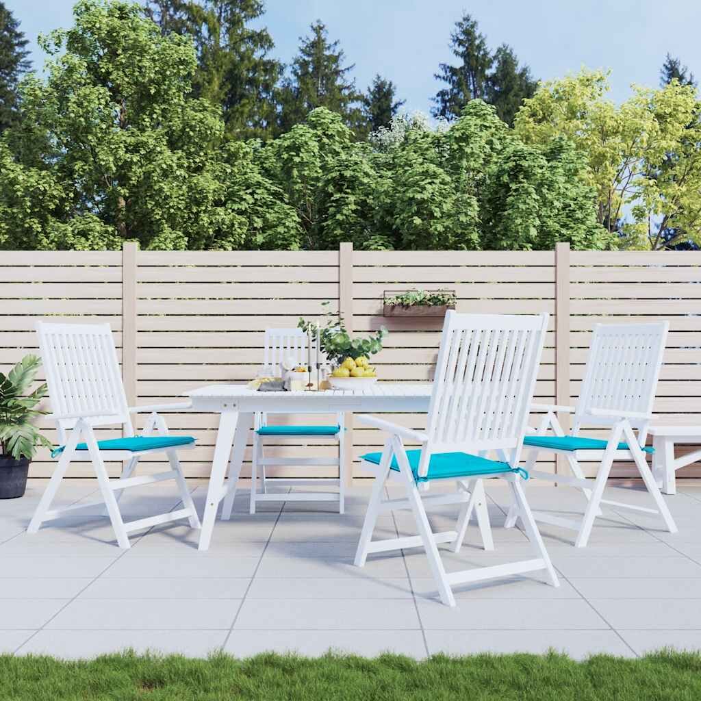 vidaXL Възглавници за столове 4 бр тюркоаз 40x40x3 см плат