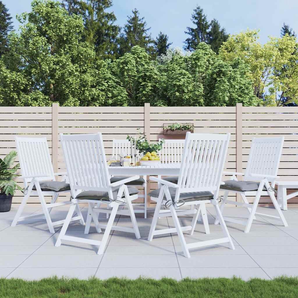 vidaXL Възглавници за столове 6 бр сиви 40x40x7 см Оксфорд плат