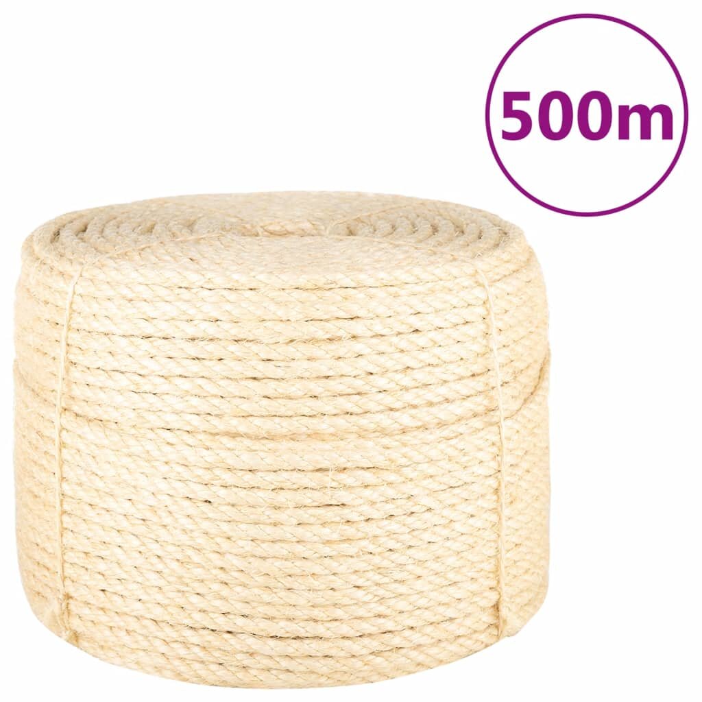 vidaXL Въже 100% сизал 10 мм 500 м