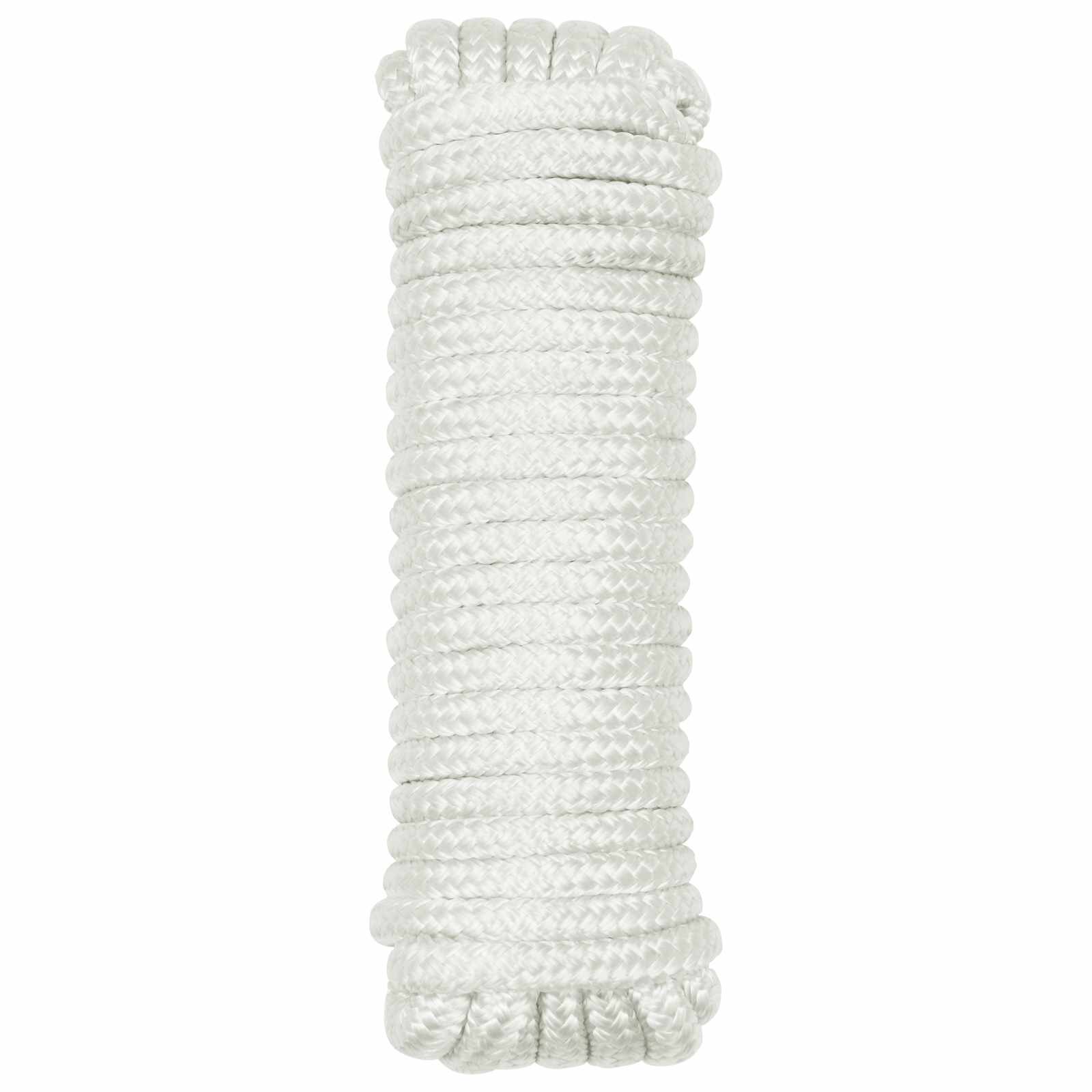 vidaXL Въже за лодка 2 mm 9 m Бяло Полиестер