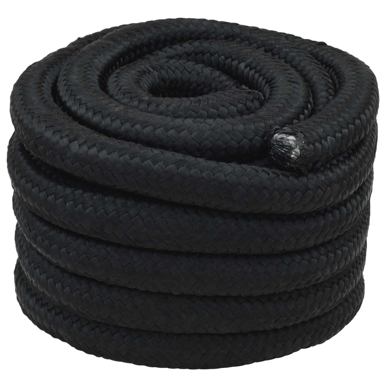 vidaXL Въже за лодка 3 mm 10 m Черно ПП