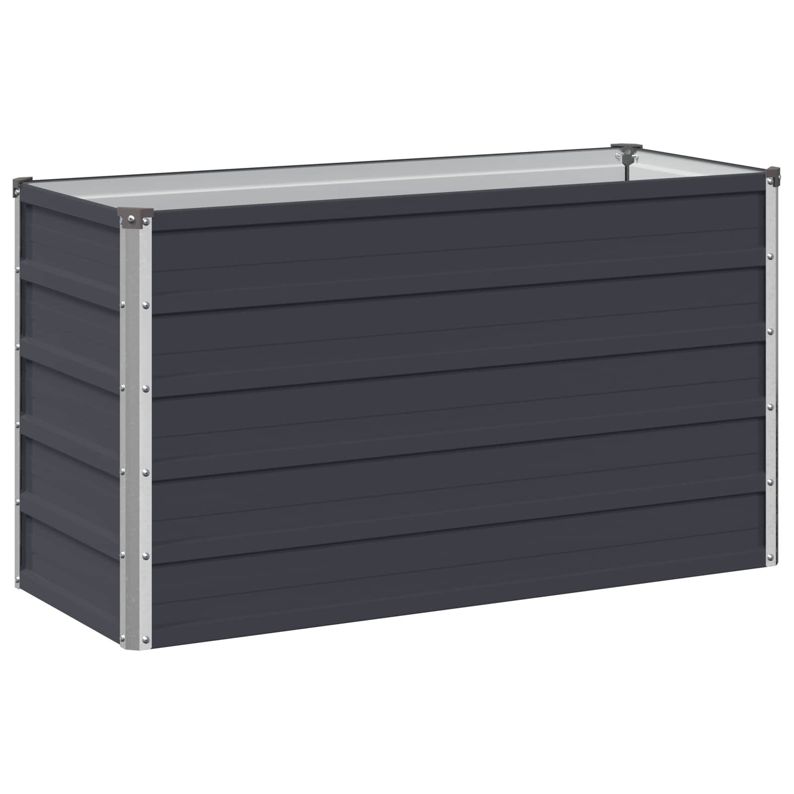 vidaXL Вдигната леха за градина Антрацит 100 x 40 x 55 cm