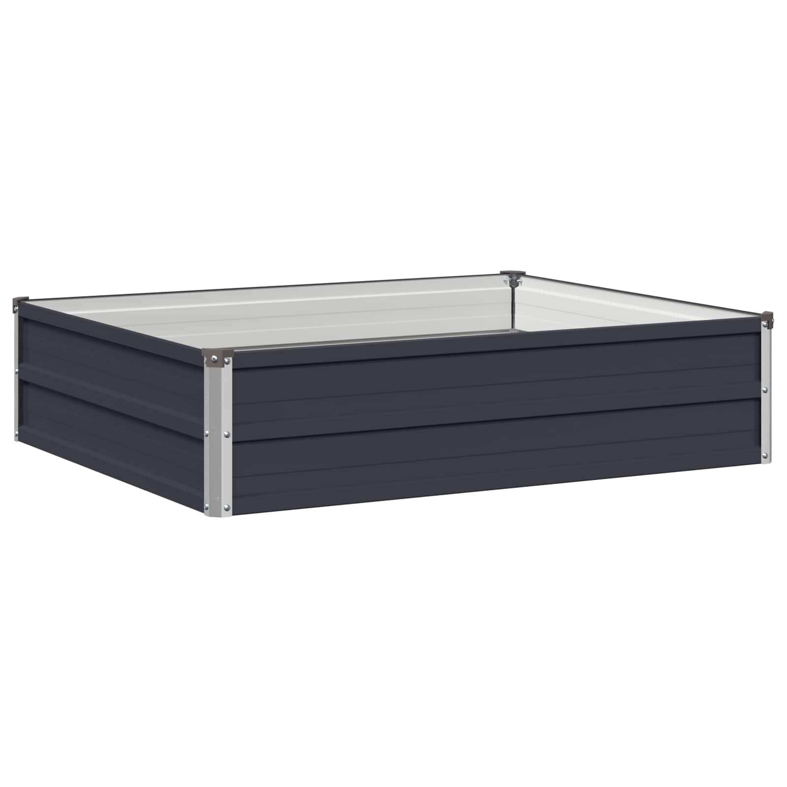vidaXL Вдигната леха за градина Антрацит 100 x 80 x 24 см