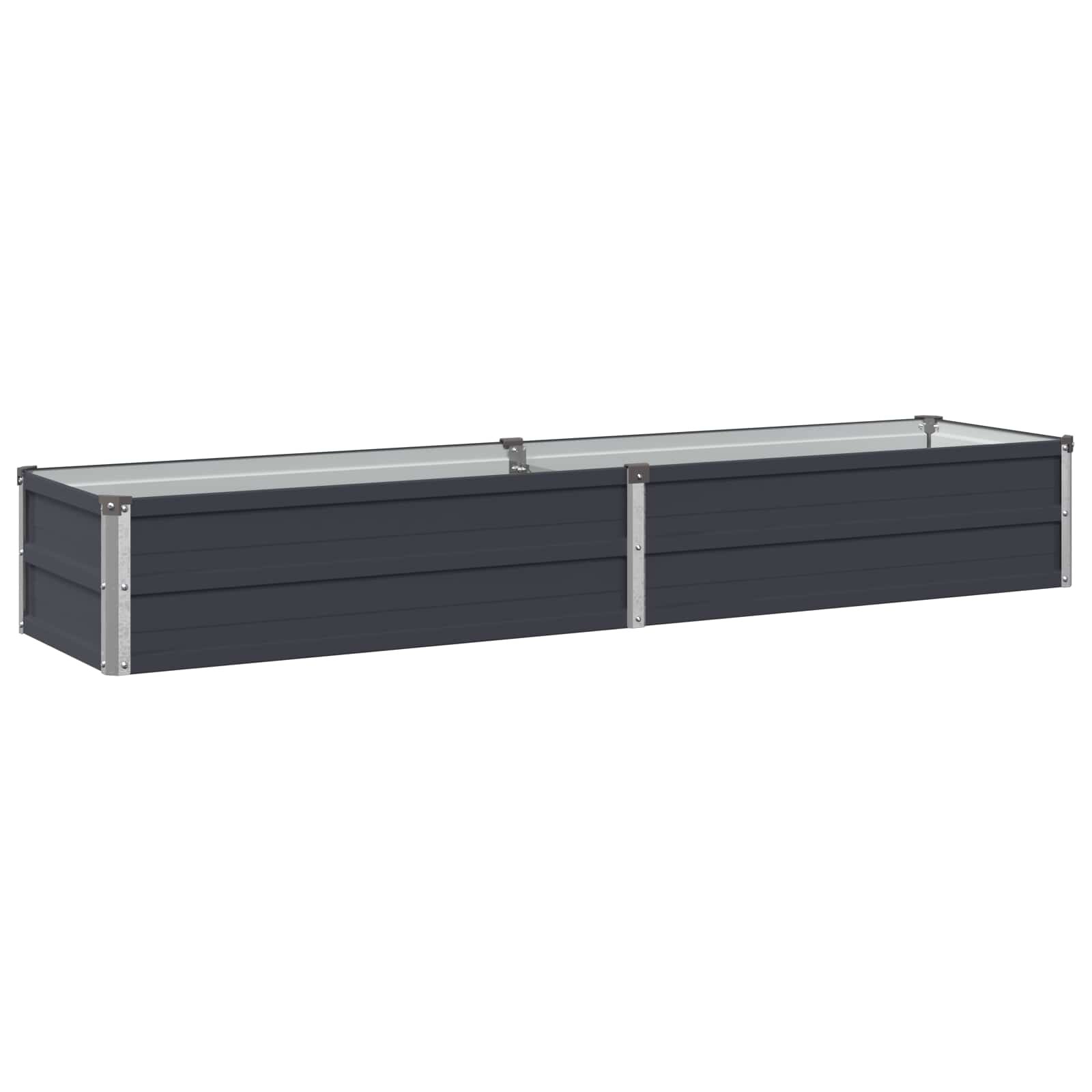 vidaXL Вдигната леха за градина Антрацит 160 x 40 x 24 см