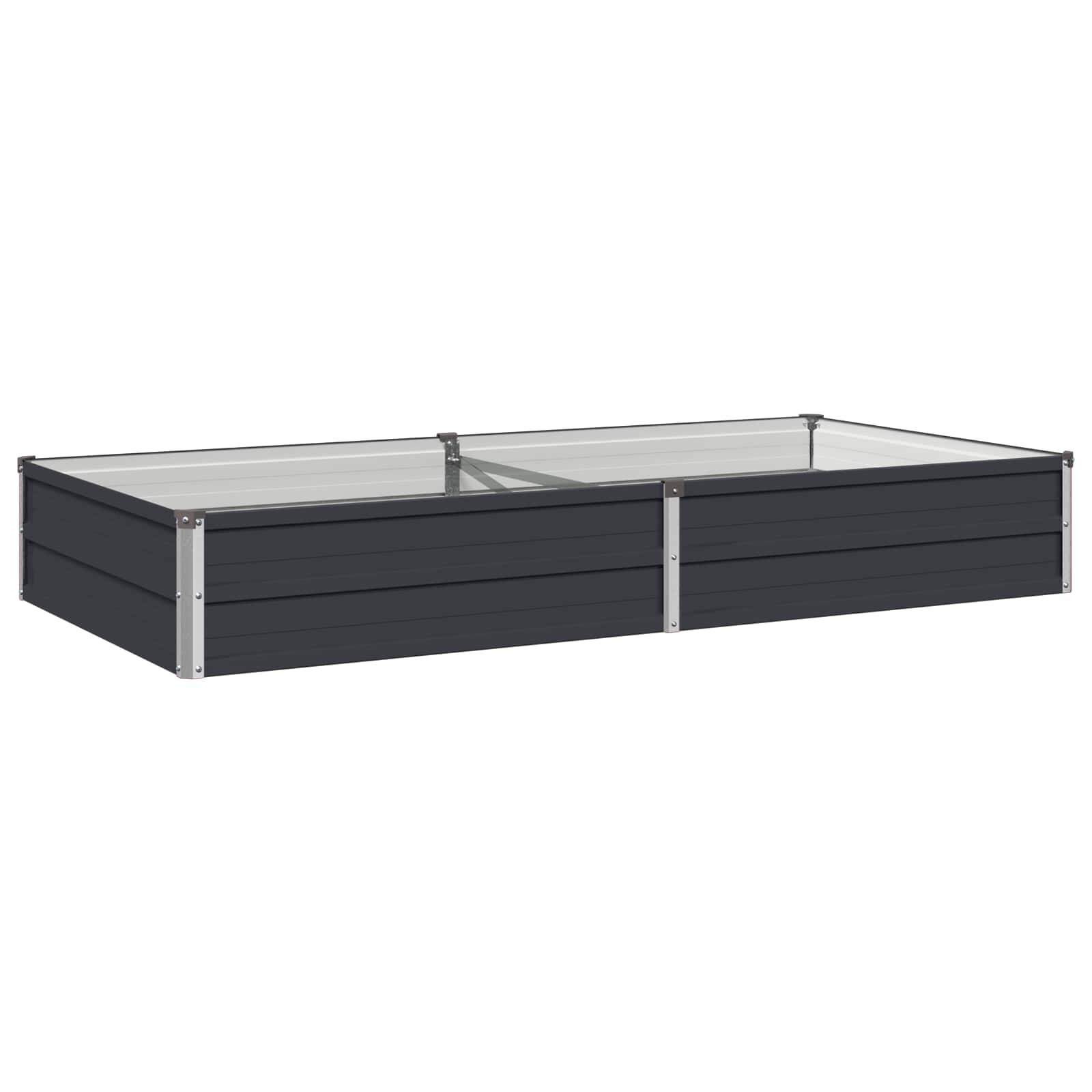 vidaXL Вдигната леха за градина Антрацит 160 x 80 x 24 см