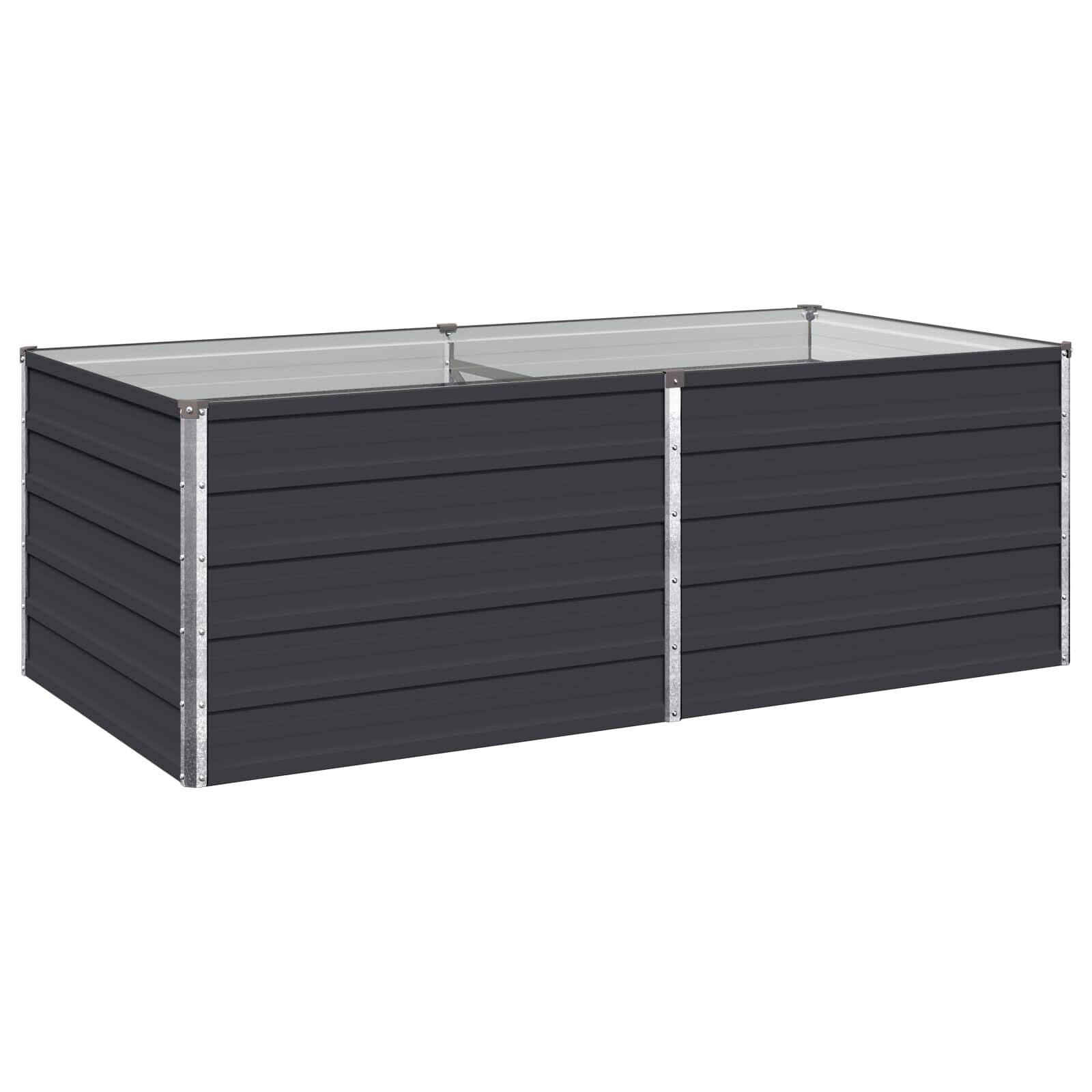 vidaXL Вдигната леха за градина Антрацит 160 x 80 x 55 см