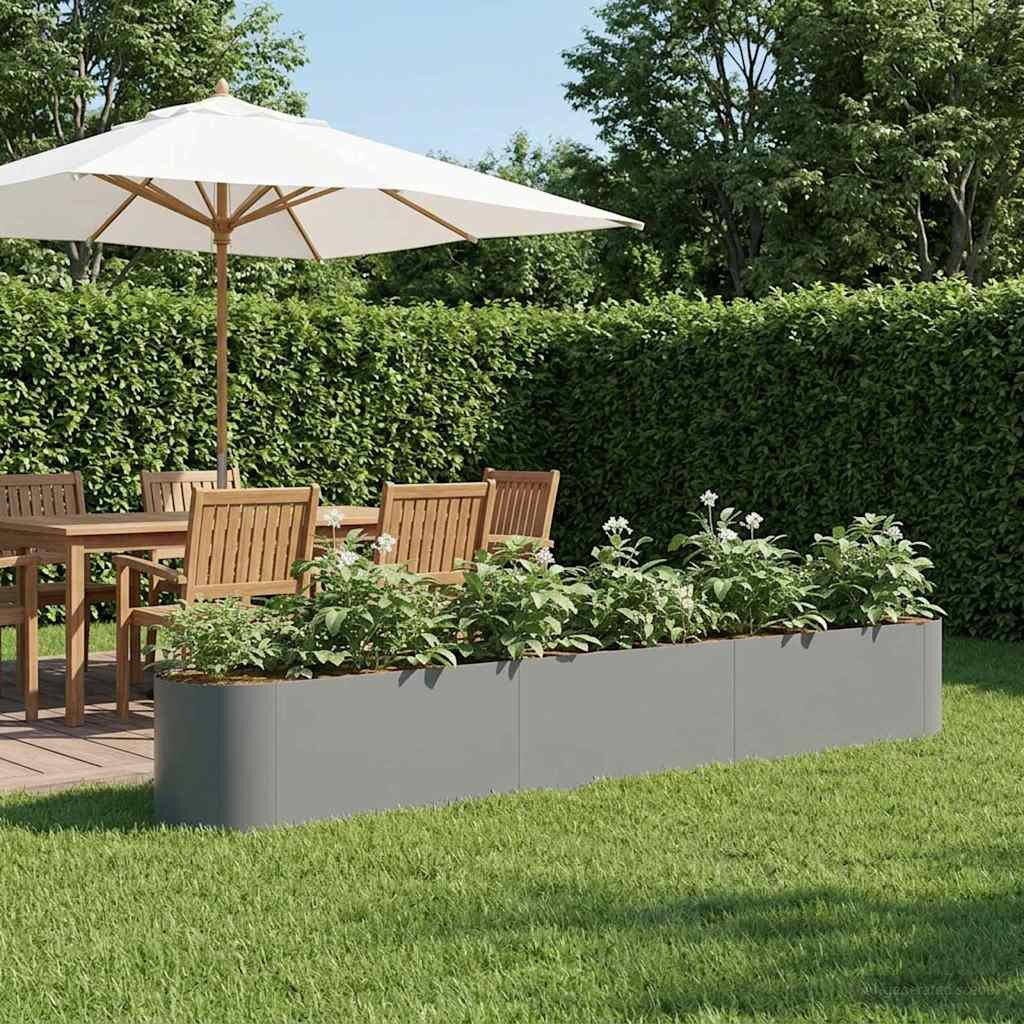 vidaXL Вдигната леха за градина Антрацит 280 x 40 x 40 см