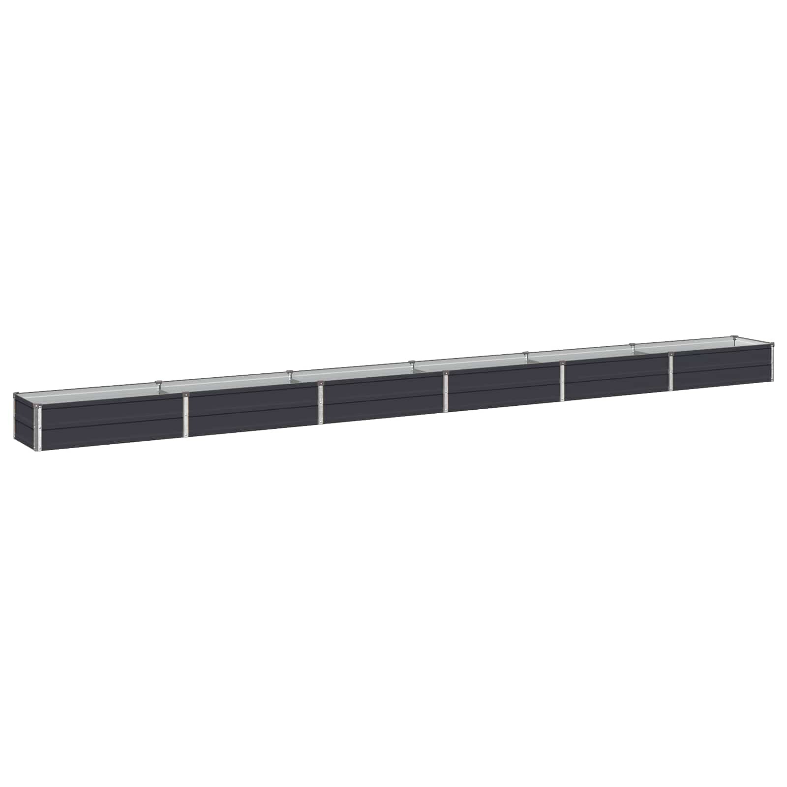 vidaXL Вдигната леха за градина Антрацит 480 x 40 x 24 см