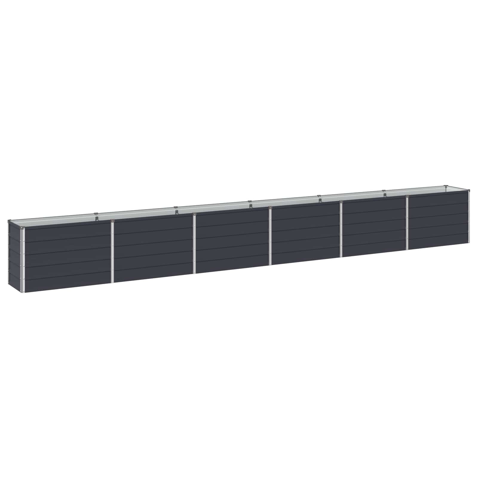 vidaXL Вдигната леха за градина Антрацит 480 x 40 x 55 см