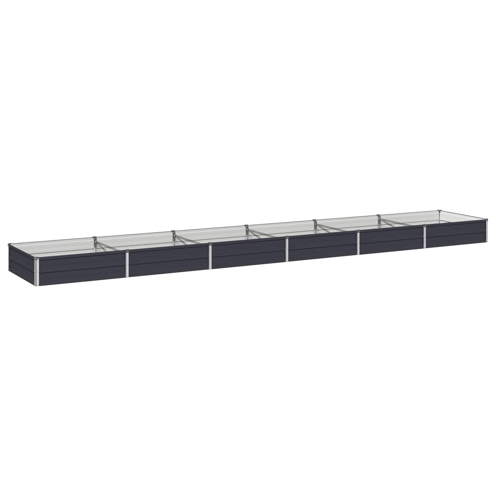 vidaXL Вдигната леха за градина Антрацит 480 x 80 x 24 см