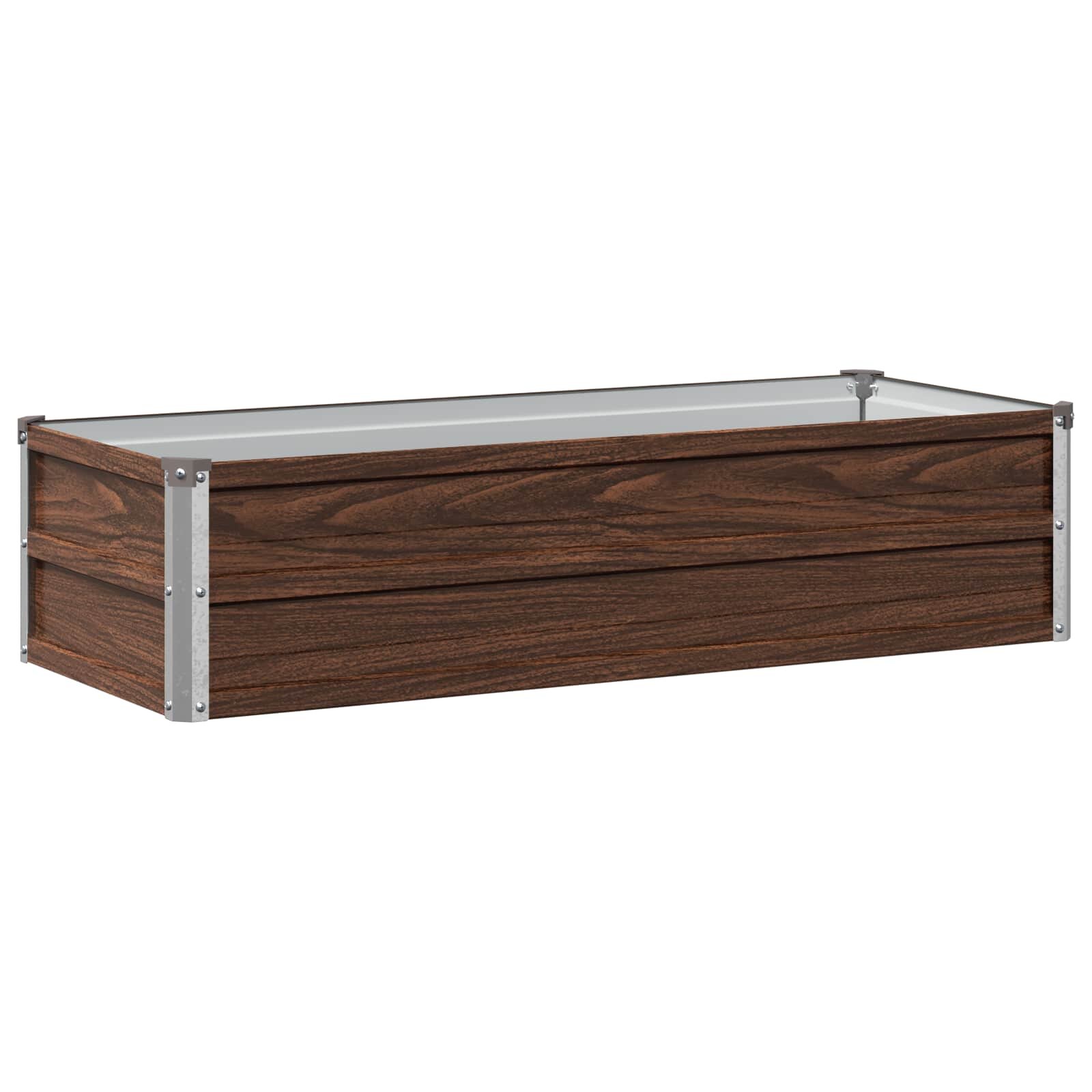 vidaXL Вдигната леха за градина Черно 100 x 40 x 24 см