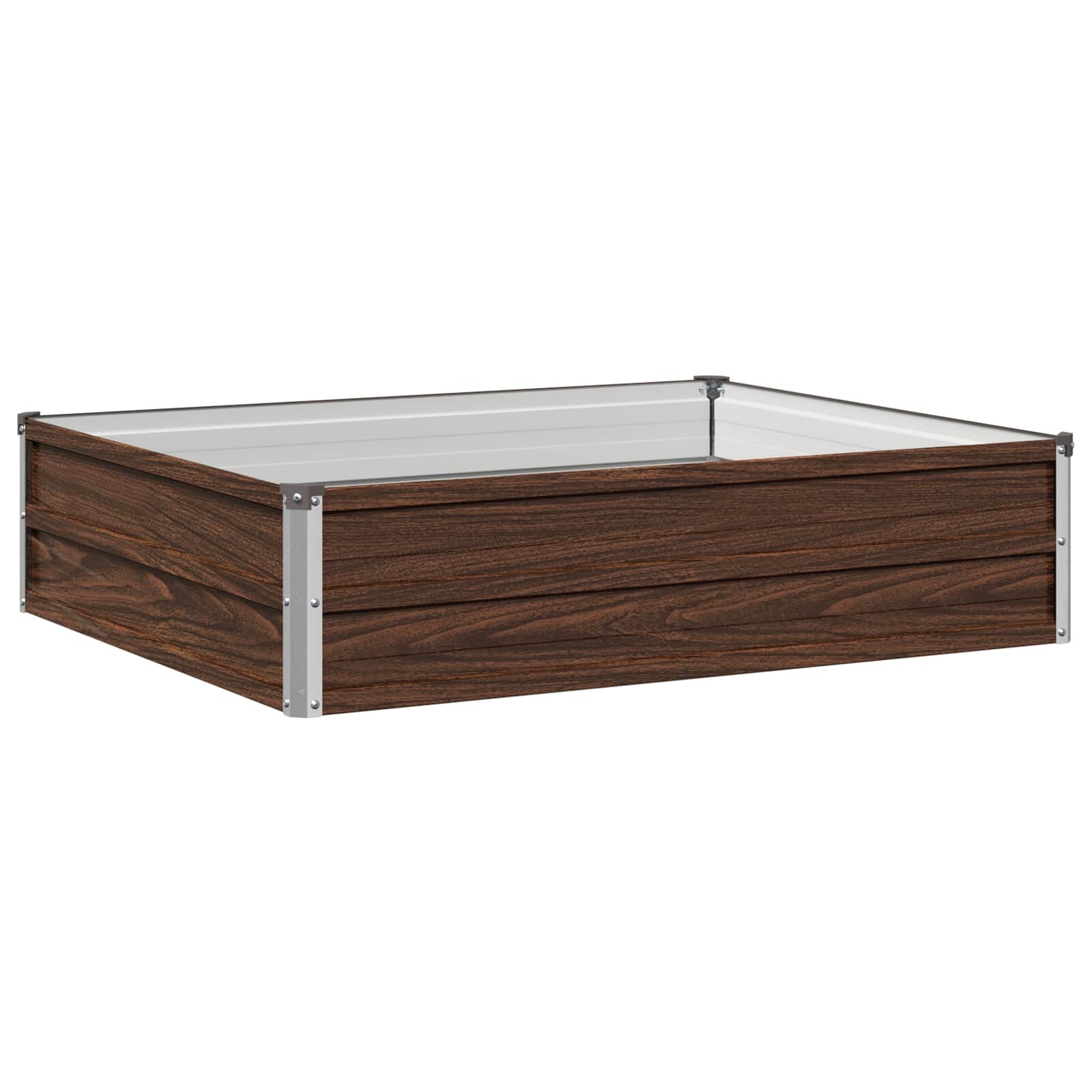 vidaXL Вдигната леха за градина Черно 100 x 80 x 24 см