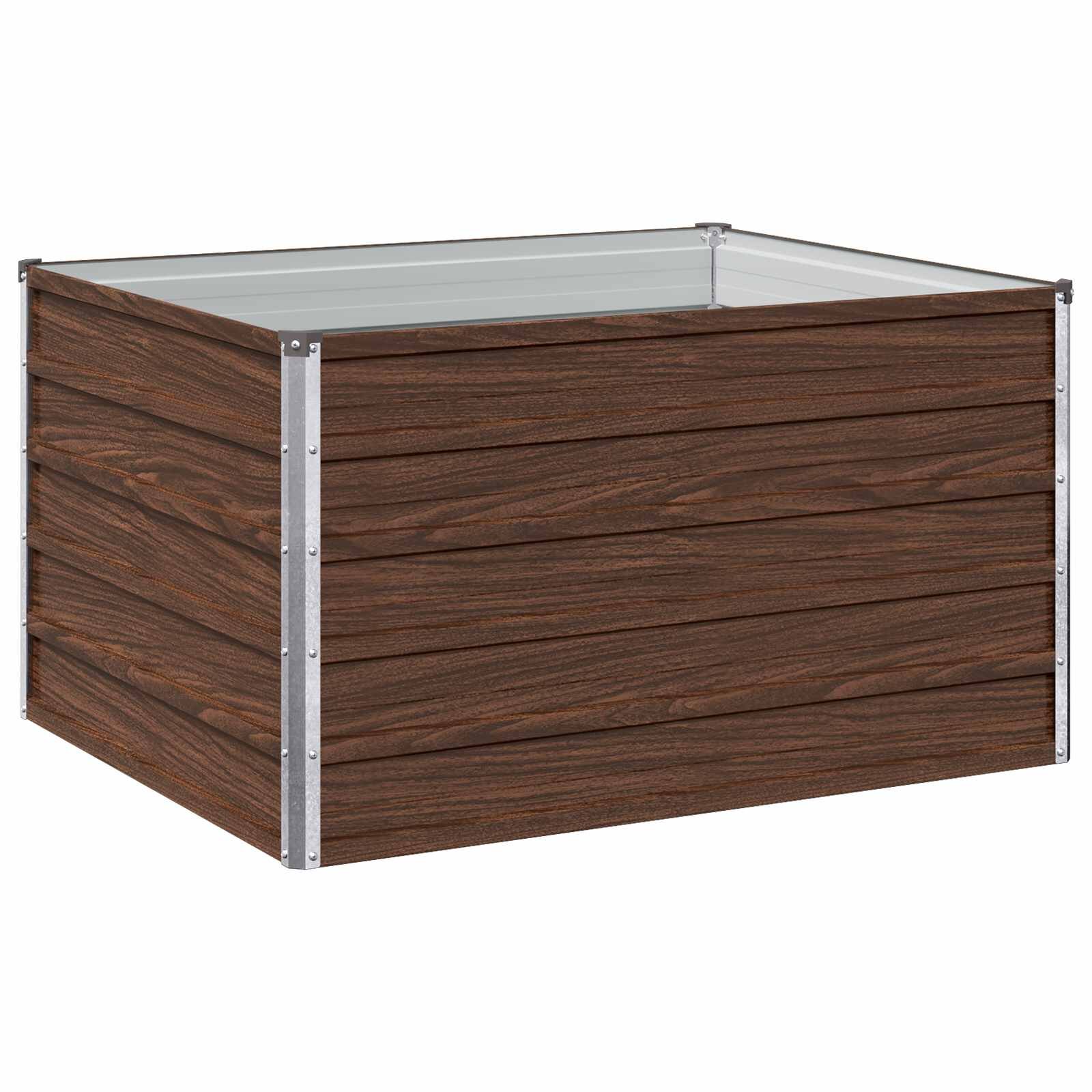 vidaXL Вдигната леха за градина Черно 100 x 80 x 55 см