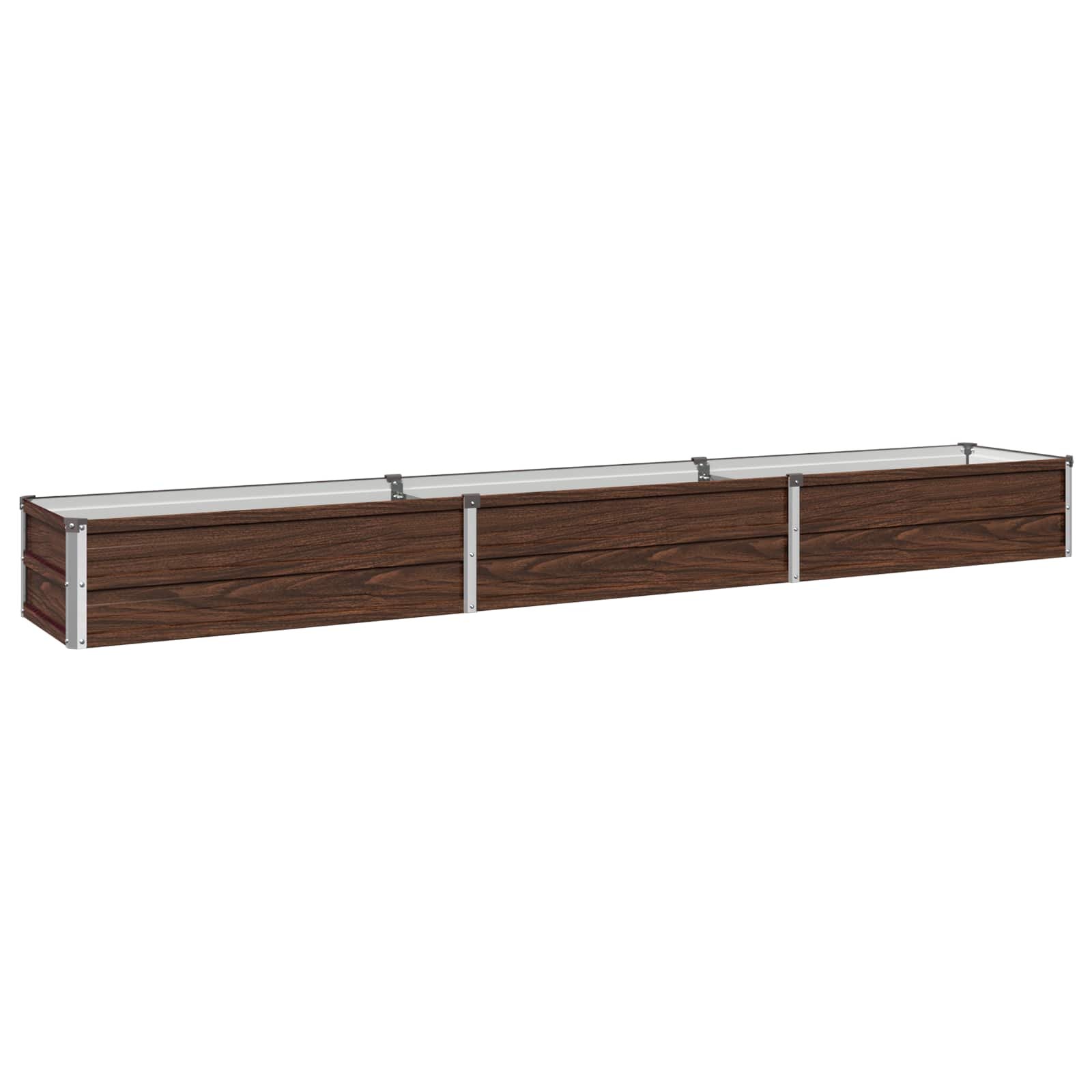 vidaXL Вдигната леха за градина Черно 240 x 40 x 24 см