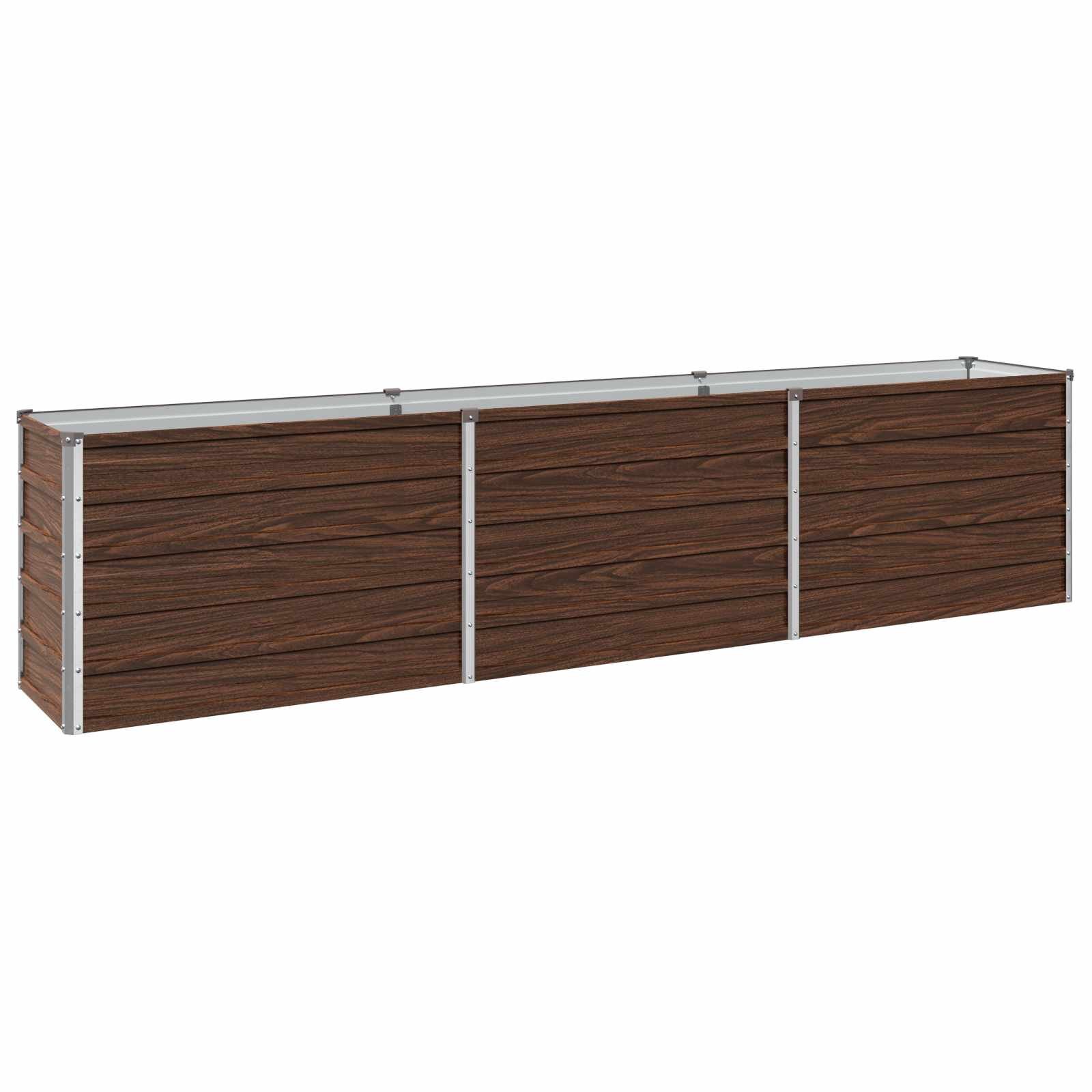 vidaXL Вдигната леха за градина Черно 240 x 40 x 55 см