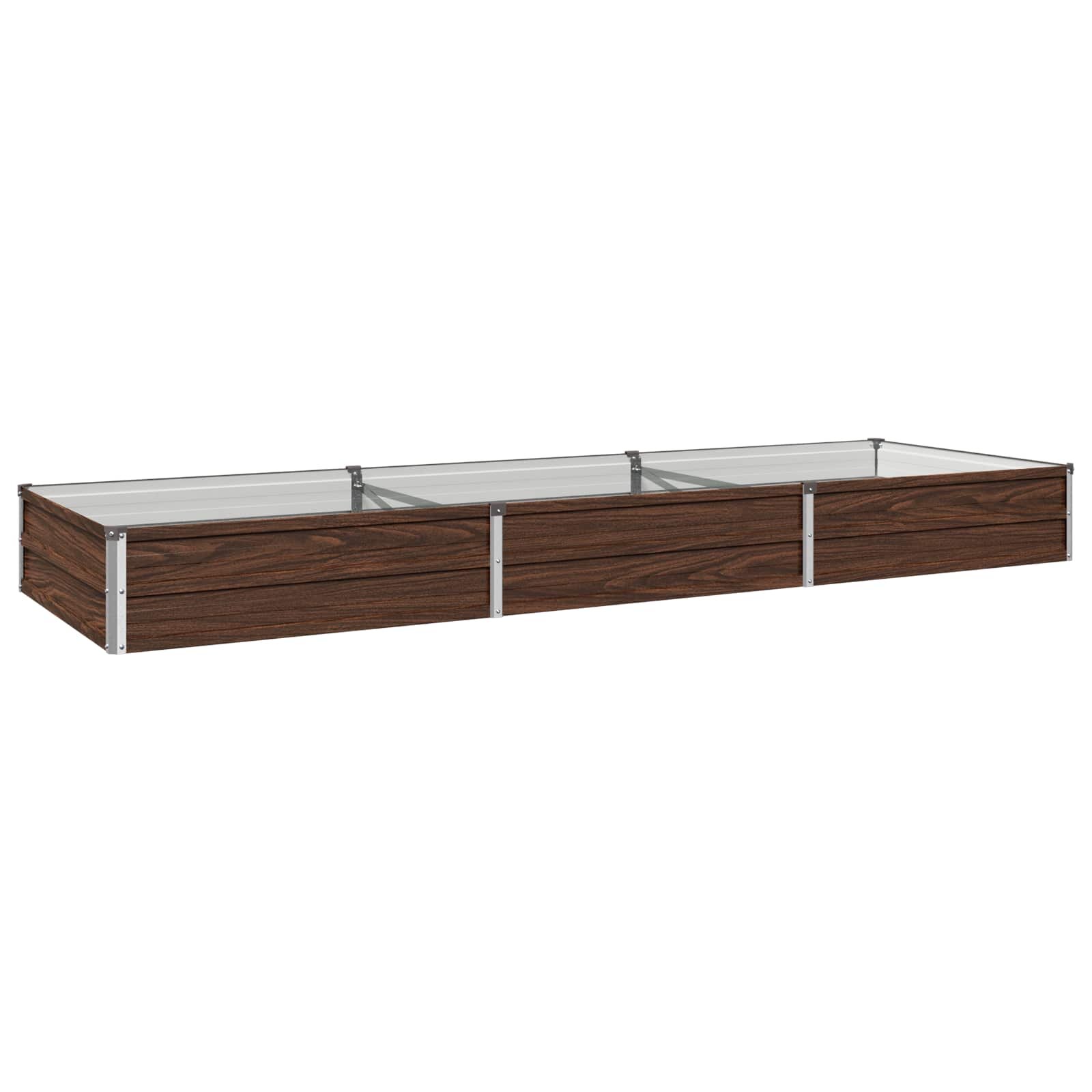 vidaXL Вдигната леха за градина Черно 240 x 80 x 24 см