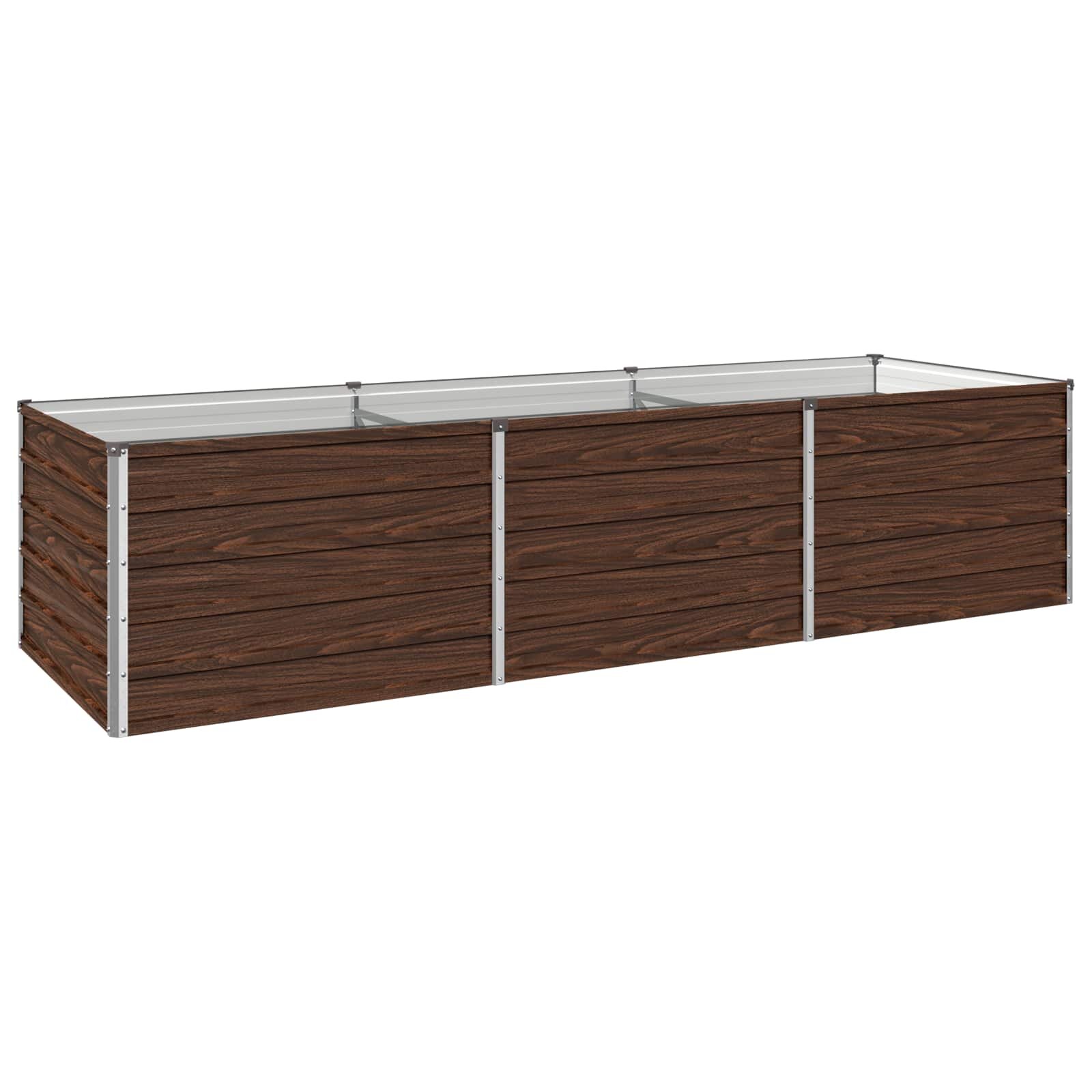 vidaXL Вдигната леха за градина Черно 240 x 80 x 55 см