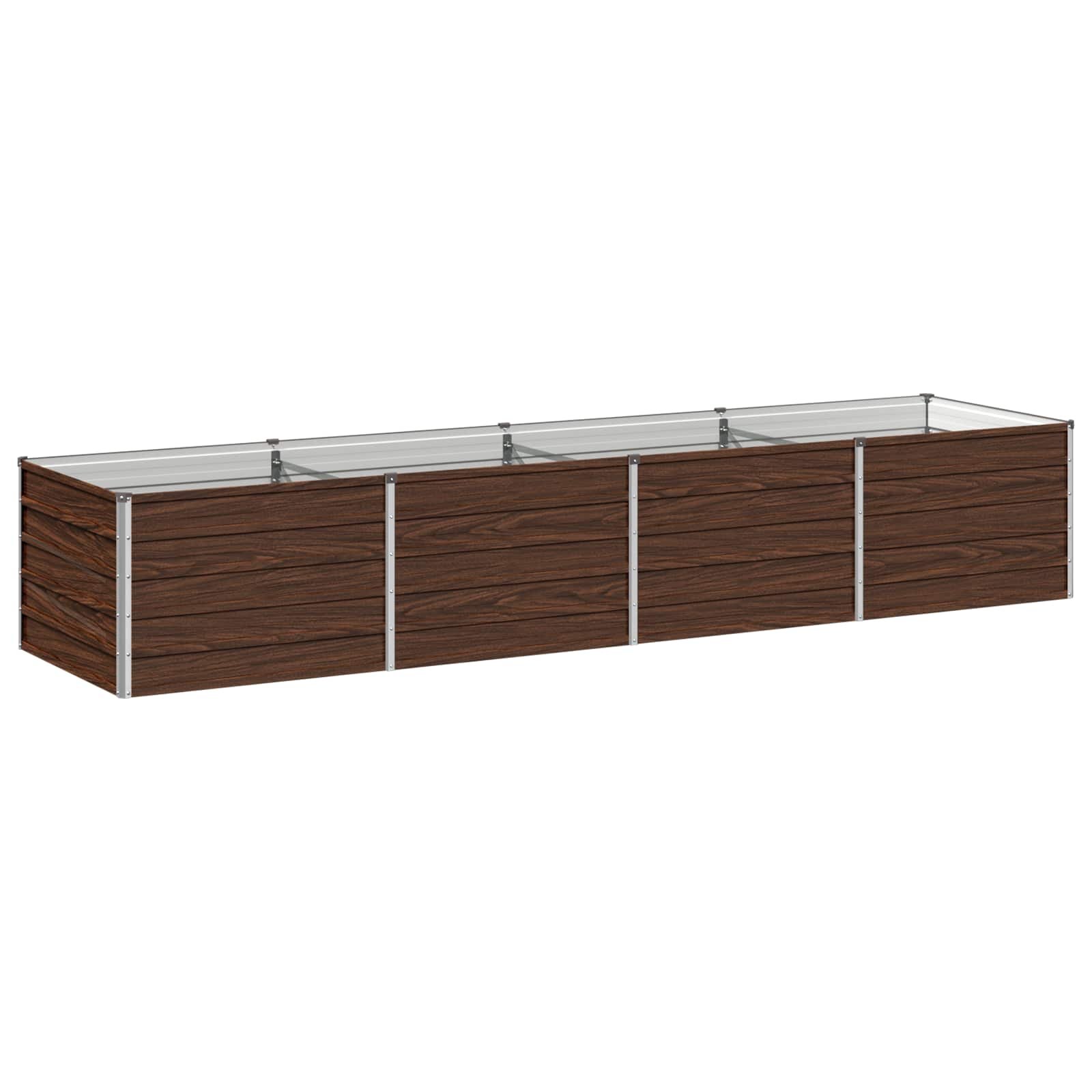 vidaXL Вдигната леха за градина Черно 320 x 80 x 55 см