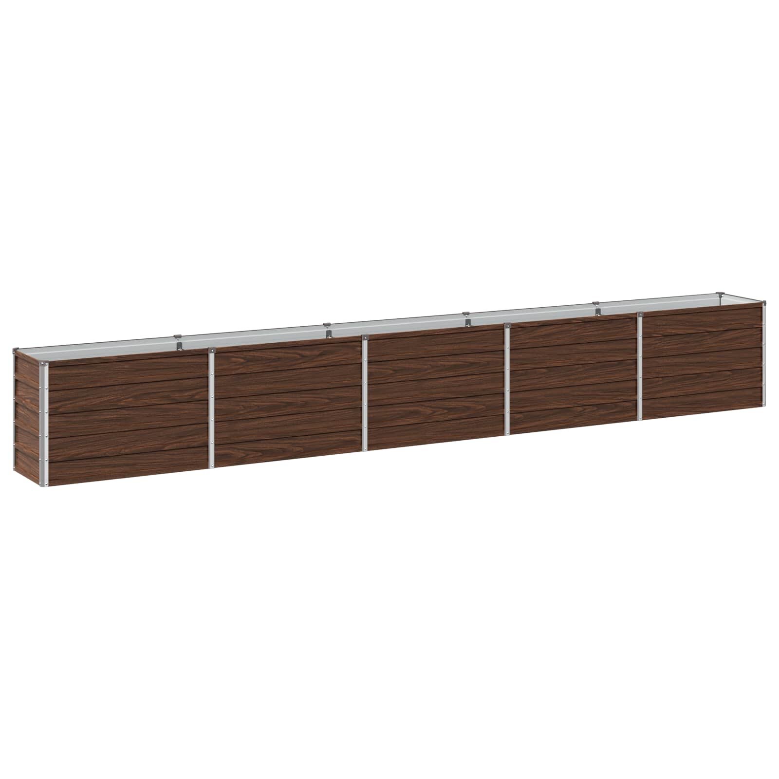 vidaXL Вдигната леха за градина Черно 400 x 40 x 55 см