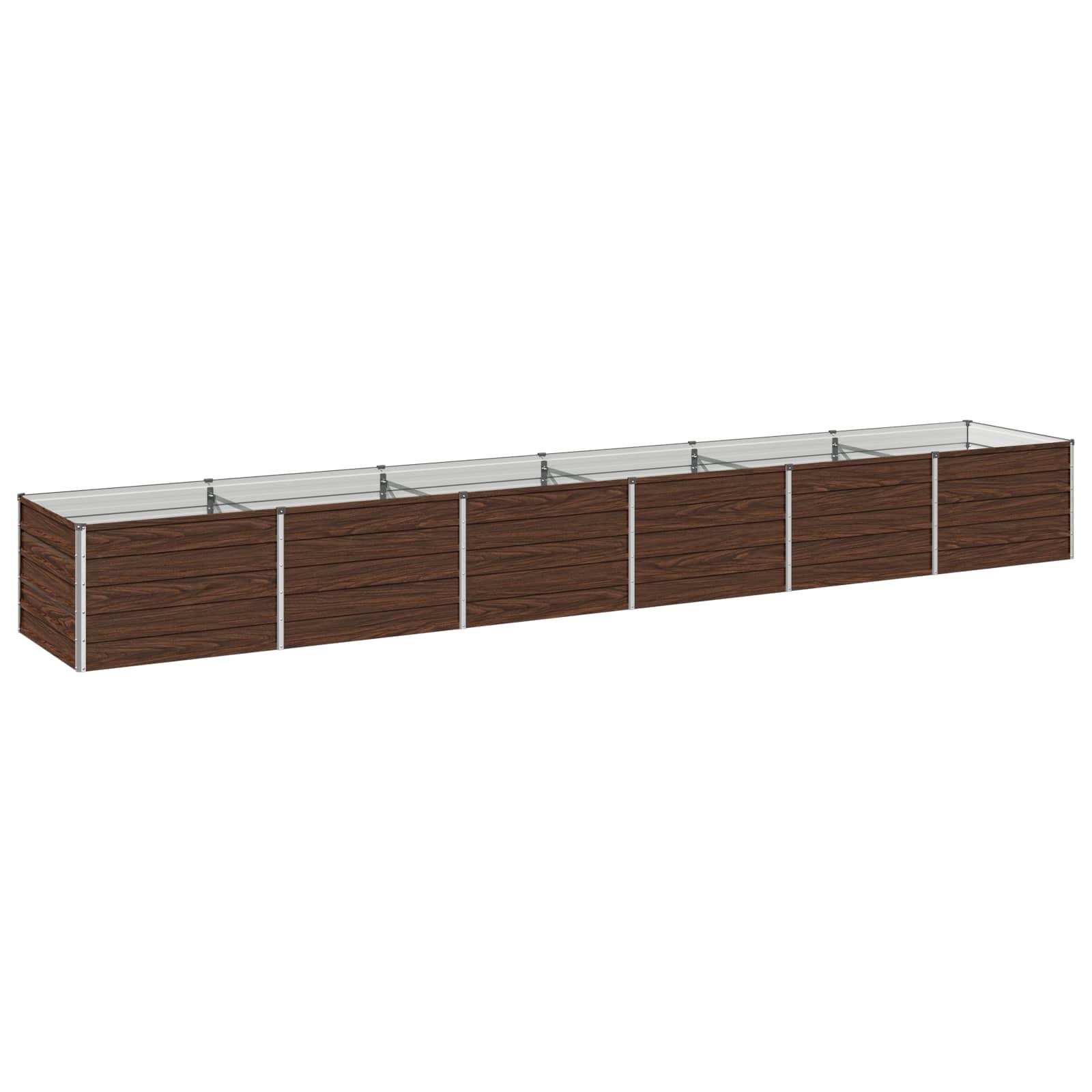vidaXL Вдигната леха за градина Черно 480 x 80 x 55 см