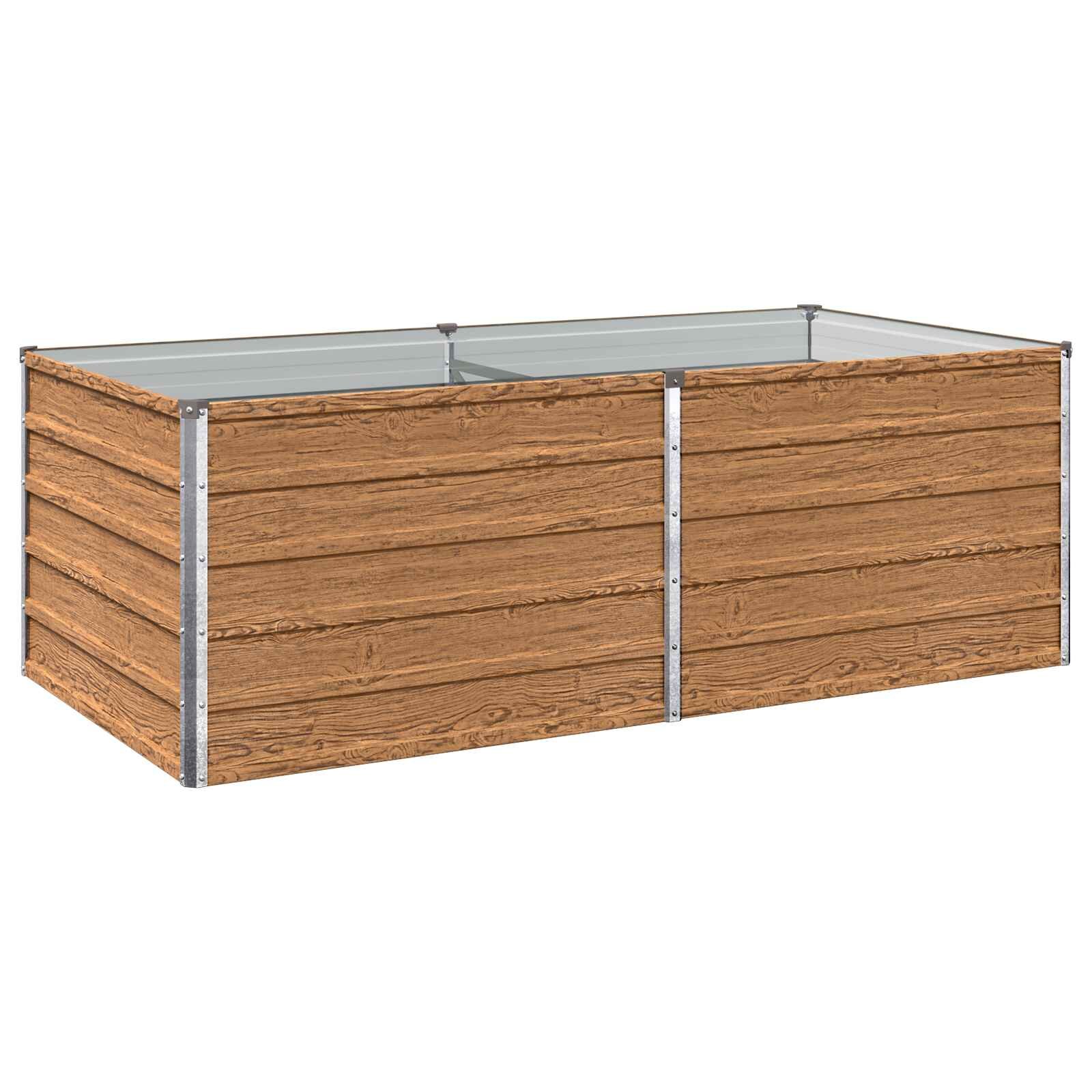 vidaXL Вдигната леха за градина Дървен кафяв 160 x 80 x 55 см