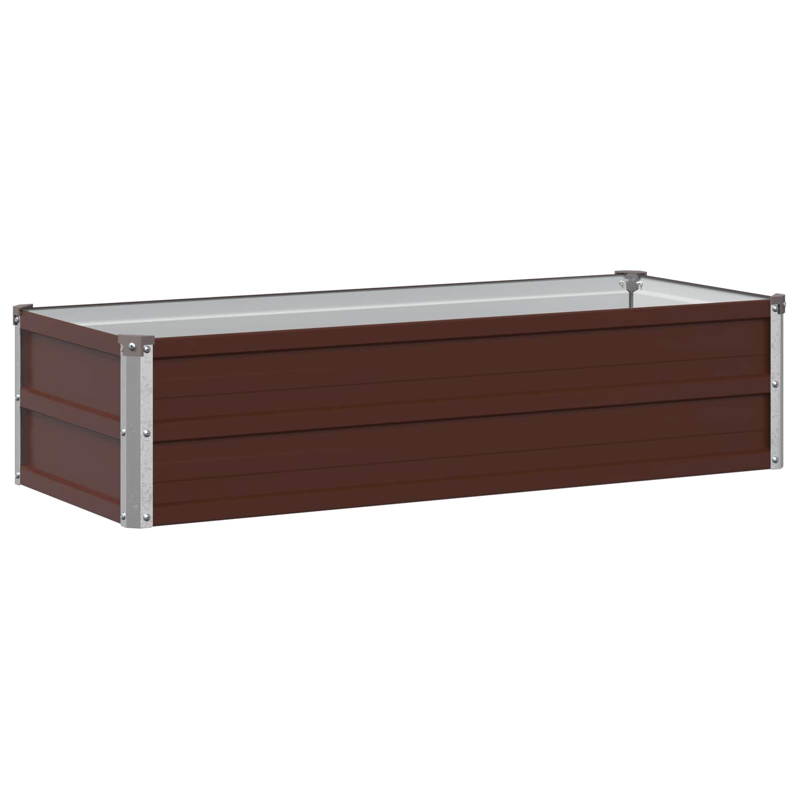 vidaXL Вдигната леха за градина Кафяво 100 x 40 x 24 см