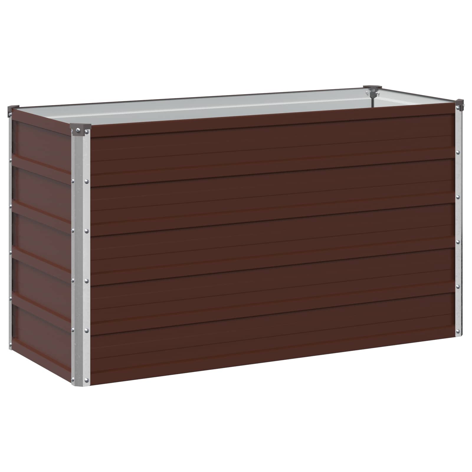 vidaXL Вдигната леха за градина Кафяво 100 x 40 x 55 cm