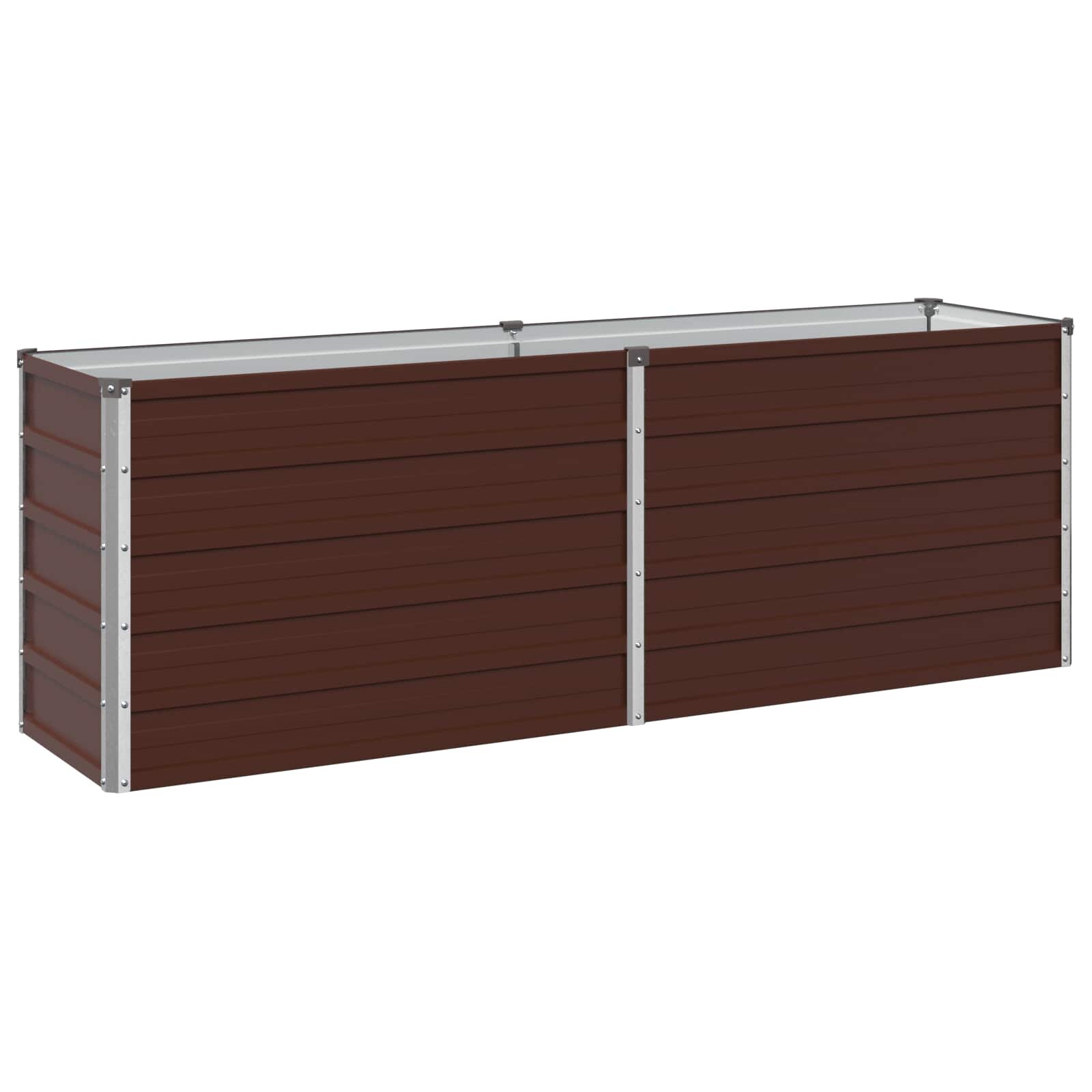 vidaXL Вдигната леха за градина Кафяво 160 x 40 x 55 см
