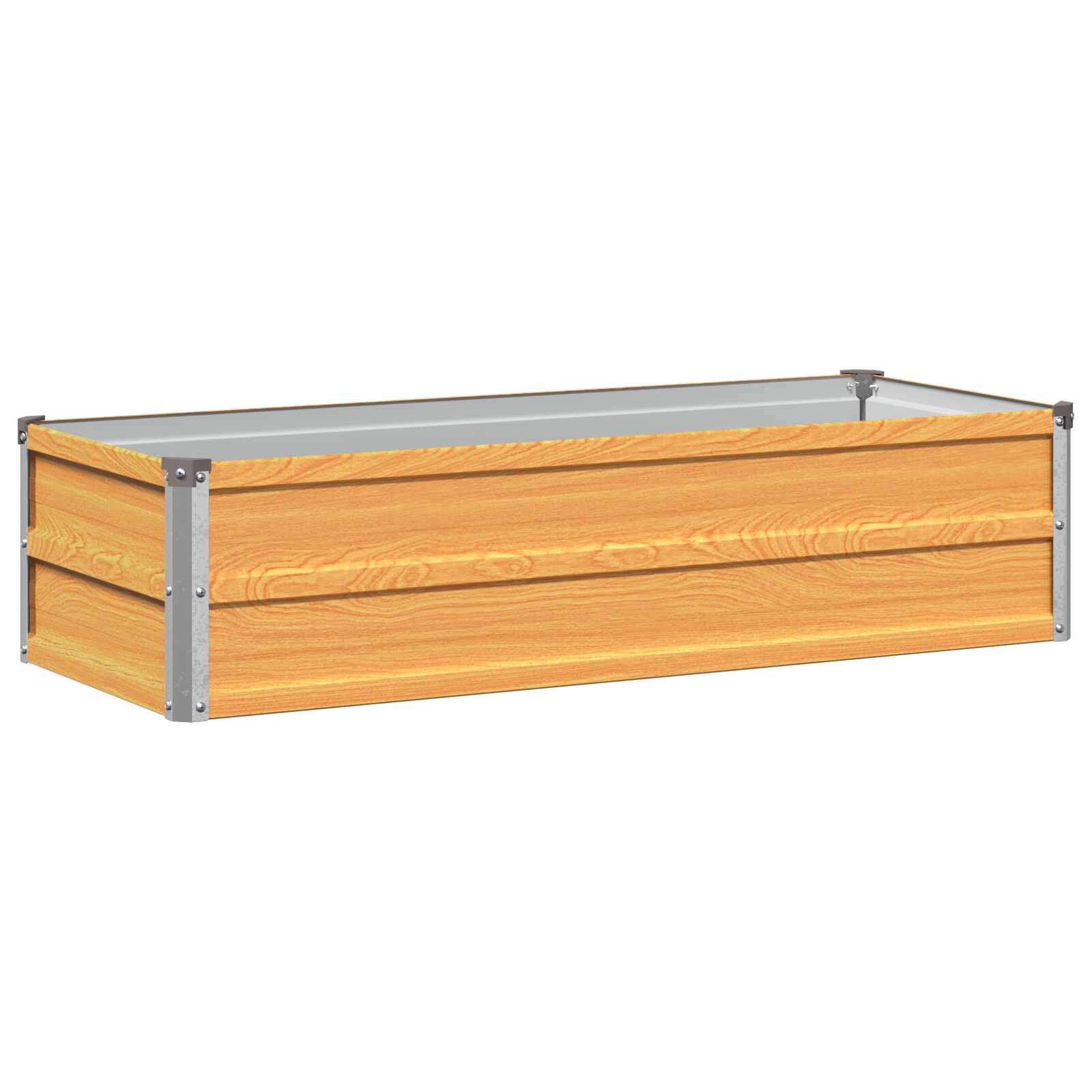vidaXL Вдигната леха за градина Натурално 100 x 40 x 24 см