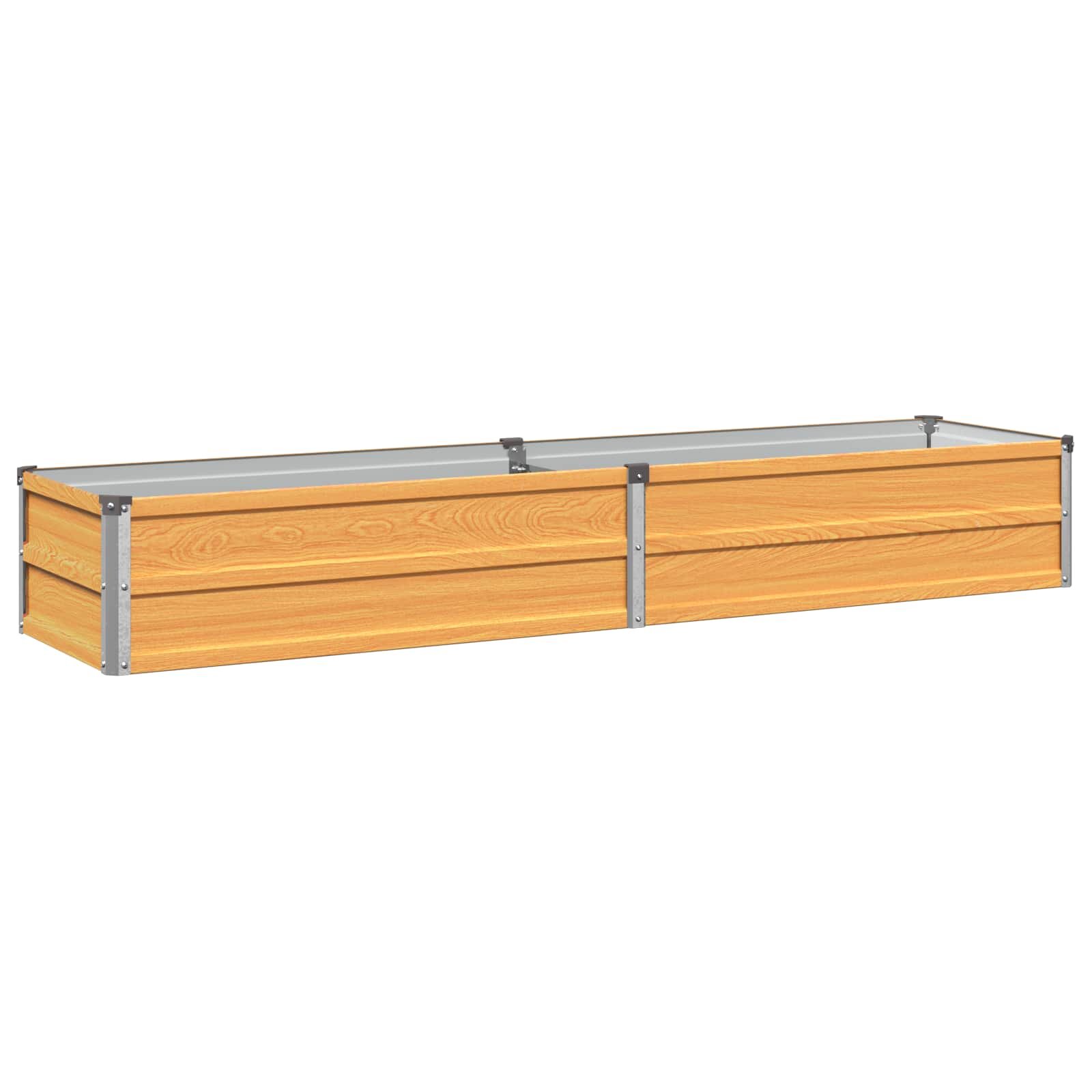 vidaXL Вдигната леха за градина Натурално 160 x 40 x 24 см