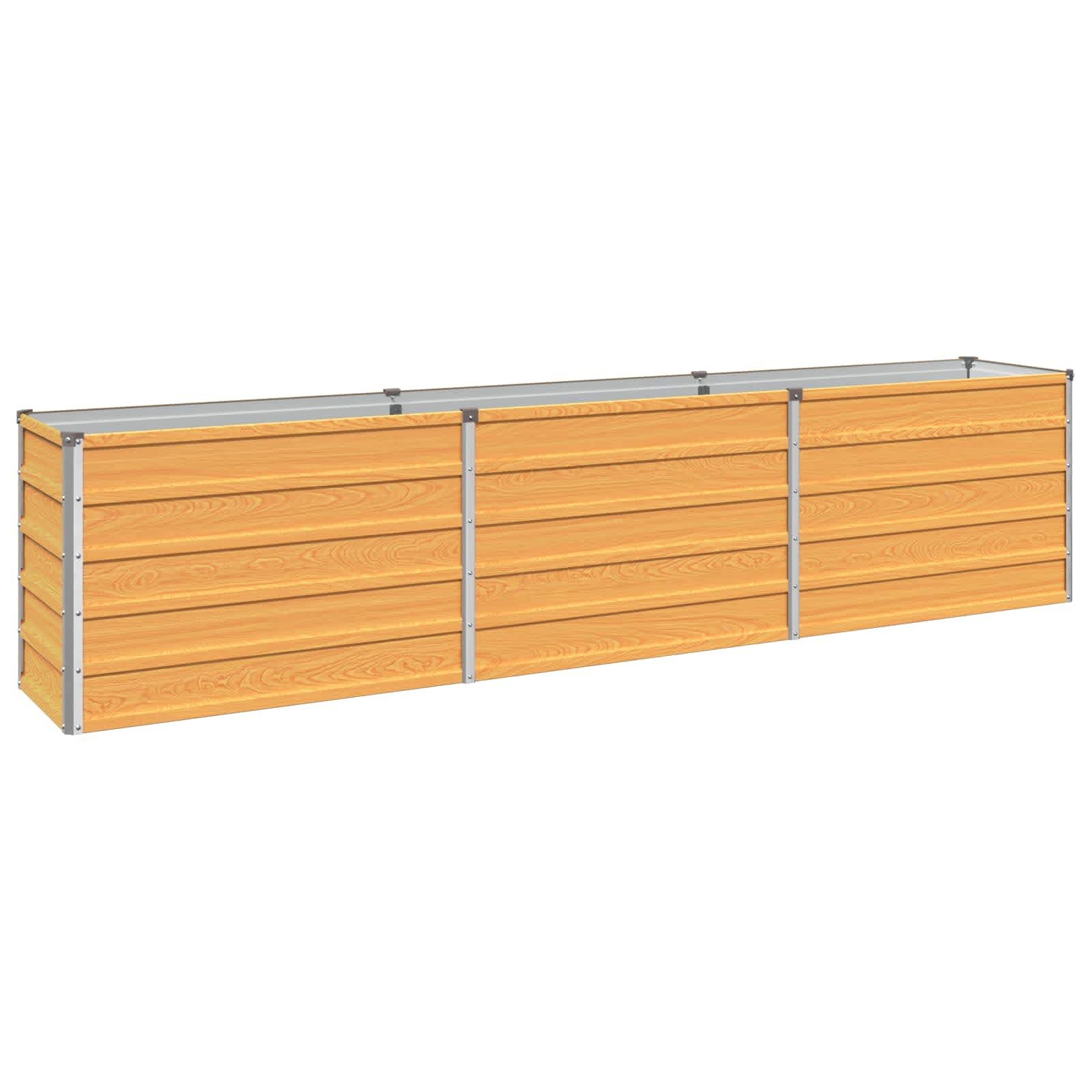 vidaXL Вдигната леха за градина Натурално 240 x 40 x 55 см