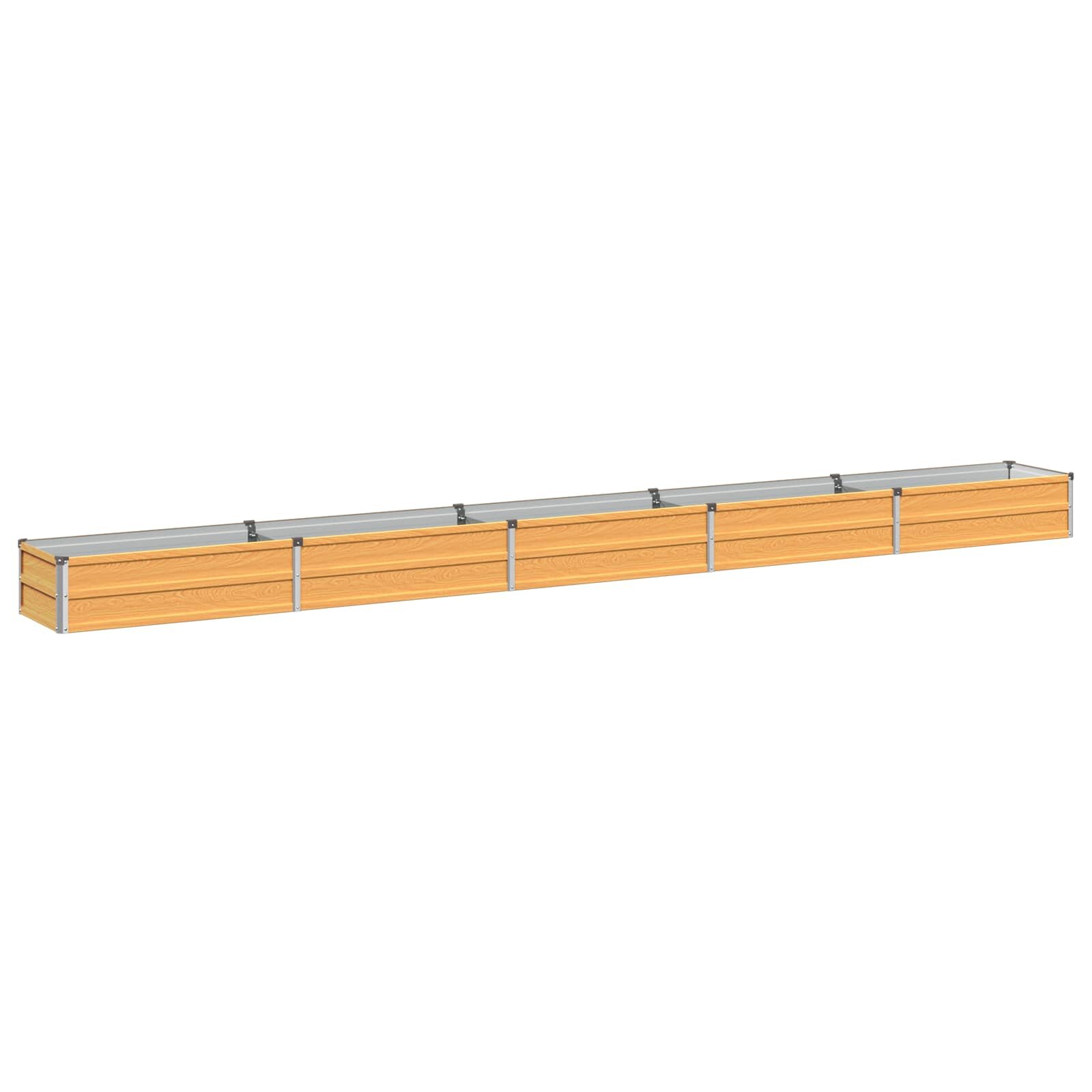 vidaXL Вдигната леха за градина Натурално 400 x 40 x 24 см